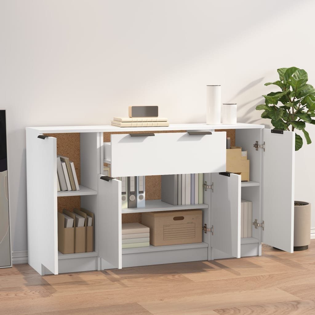 vidaXL Sideboard Sideboards 3 Stk. Weiß günstig online kaufen