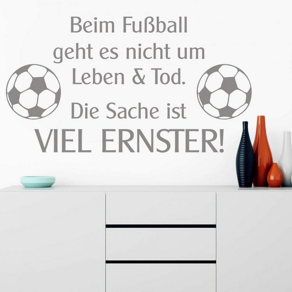 Wall-Art Wandtattoo Aufkleber Fußball Spruch (1 St), selbstklebend,  entfernbar, Eigene Herstellung in Berlin mit hohem Anteil an Handarbeit