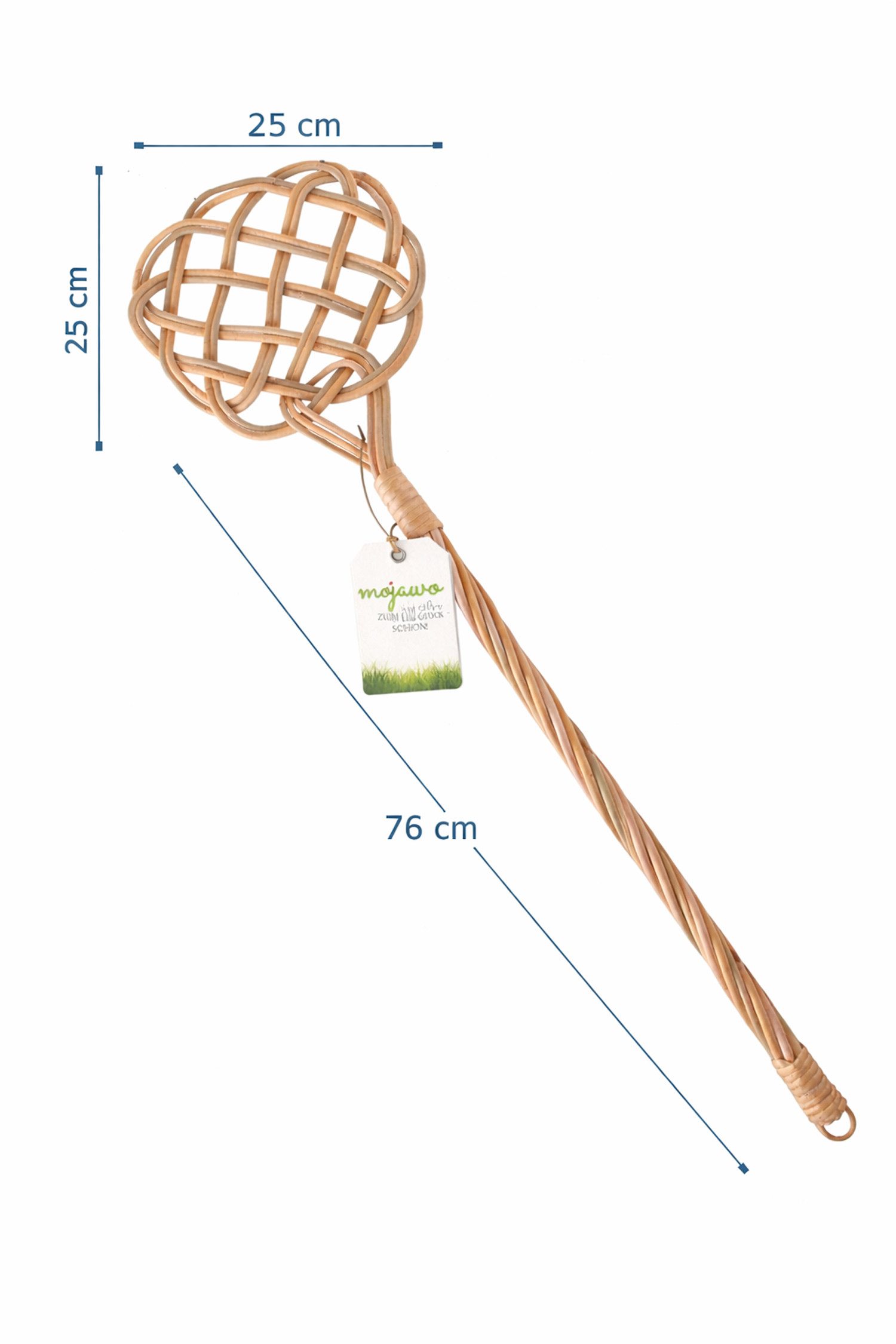 Mojawo Fußmatte Teppichklopfer Rattan L76xB25,5xH2,5cm – Bild 5 von 5