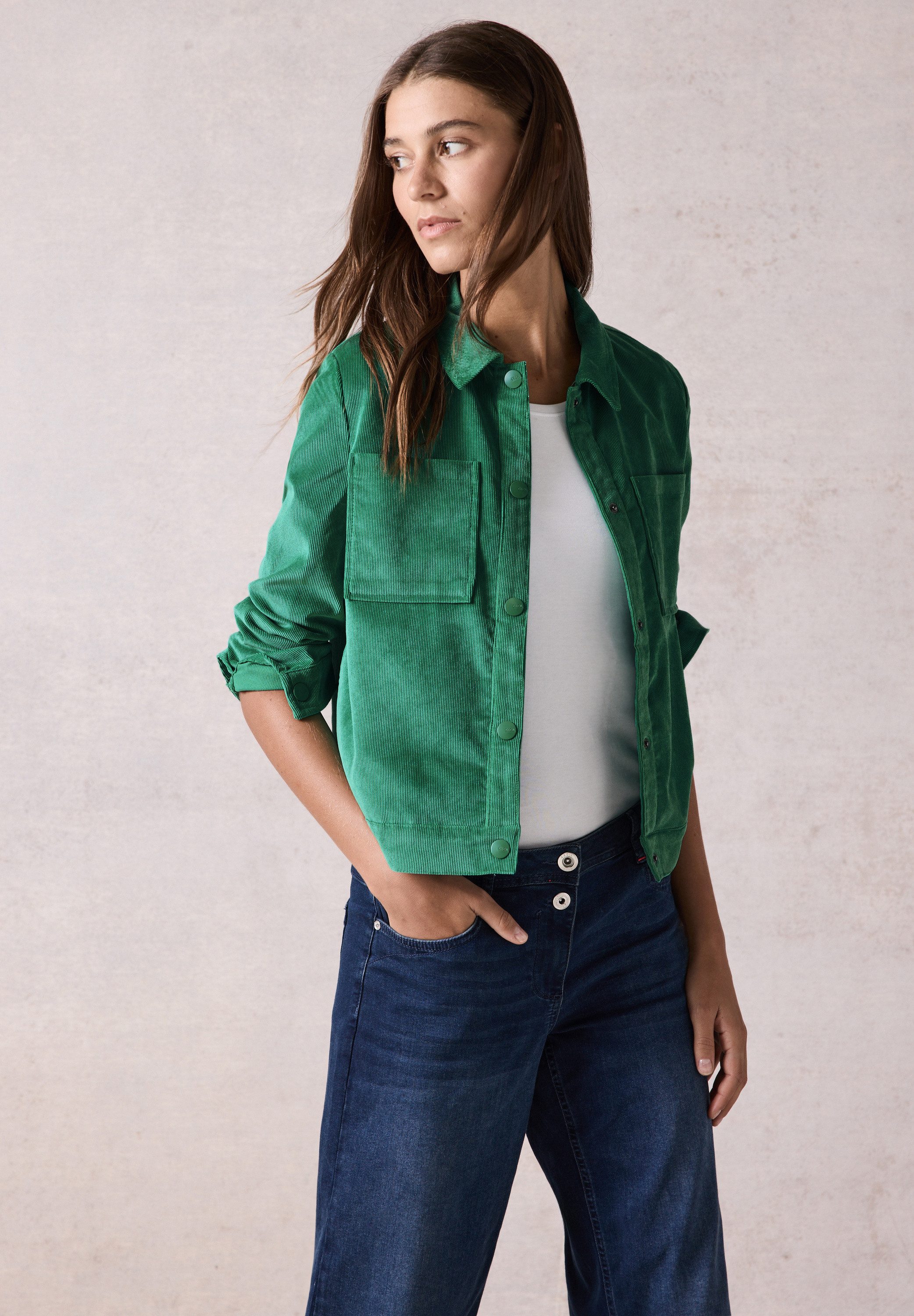 CECIL Cordjacke mit Brusttasche