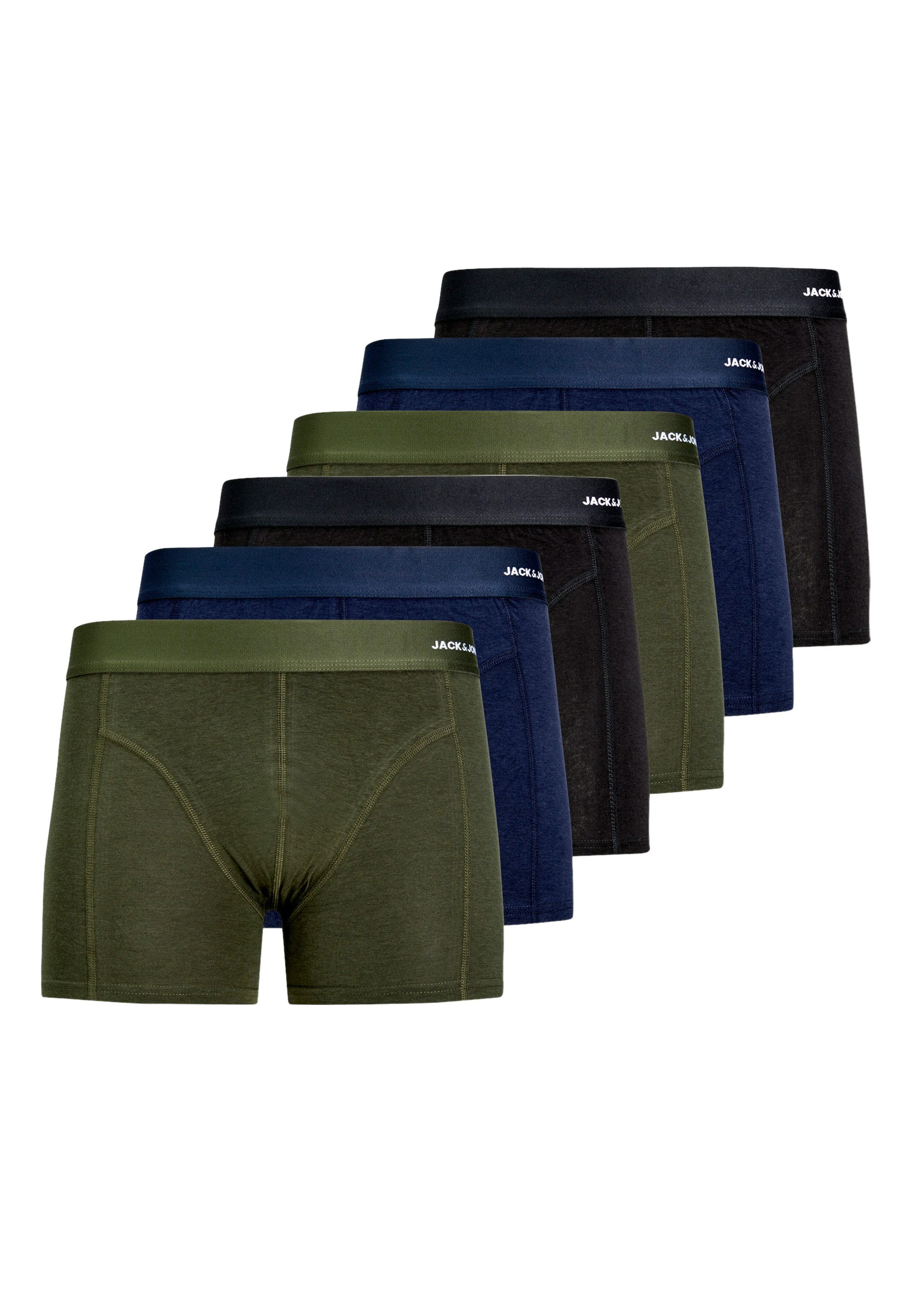 Jack & Jones Retro Boxer 6er Pack Jacbasic (Spar-Set) Retro Short / Pant - günstig online kaufen