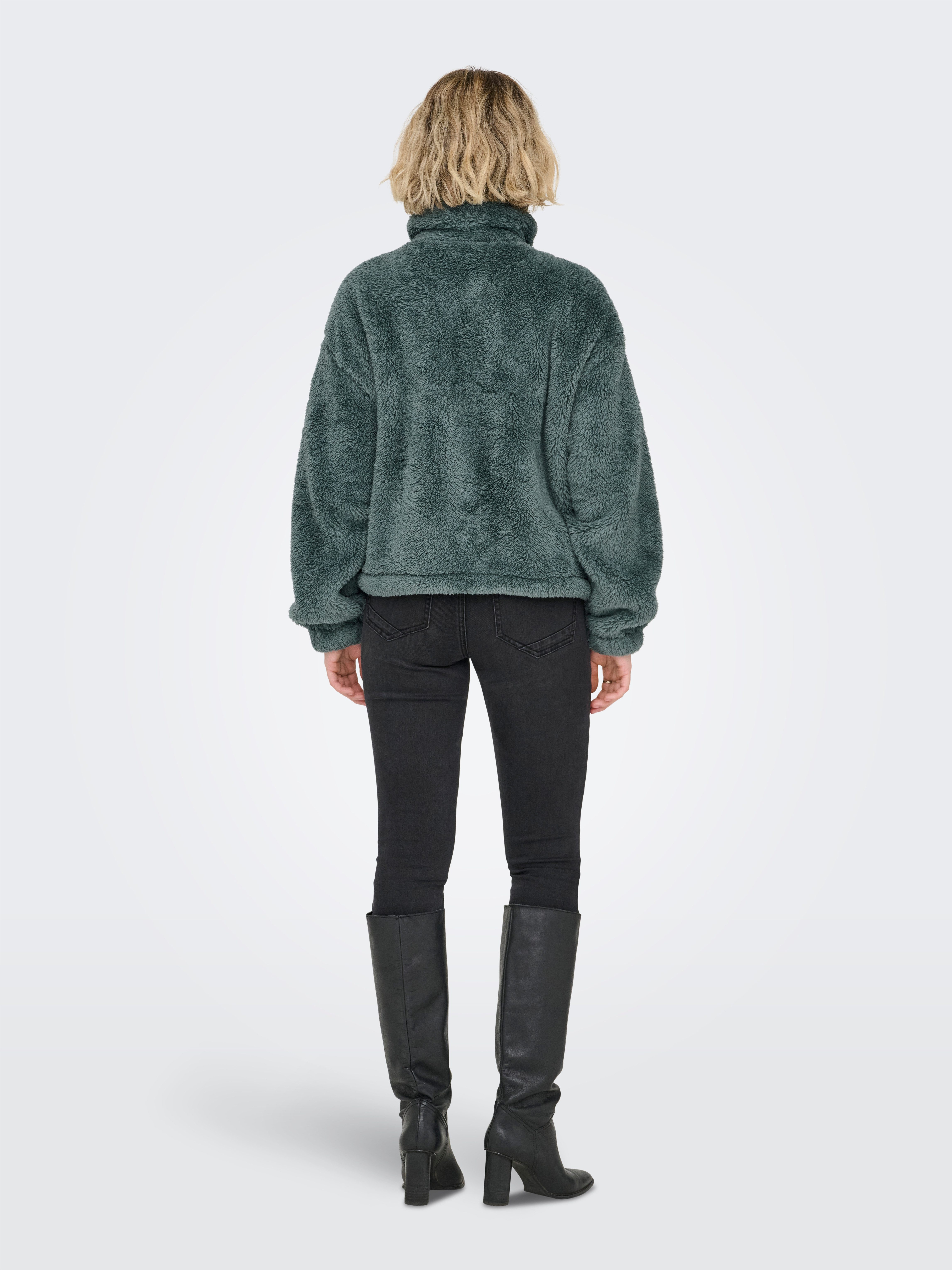 ONLY Plüschjacke ONLANNA CONTACT LIFE SOL JACKET CC OTW mit aufgesetzten Taschen, weiche Plüschqualität