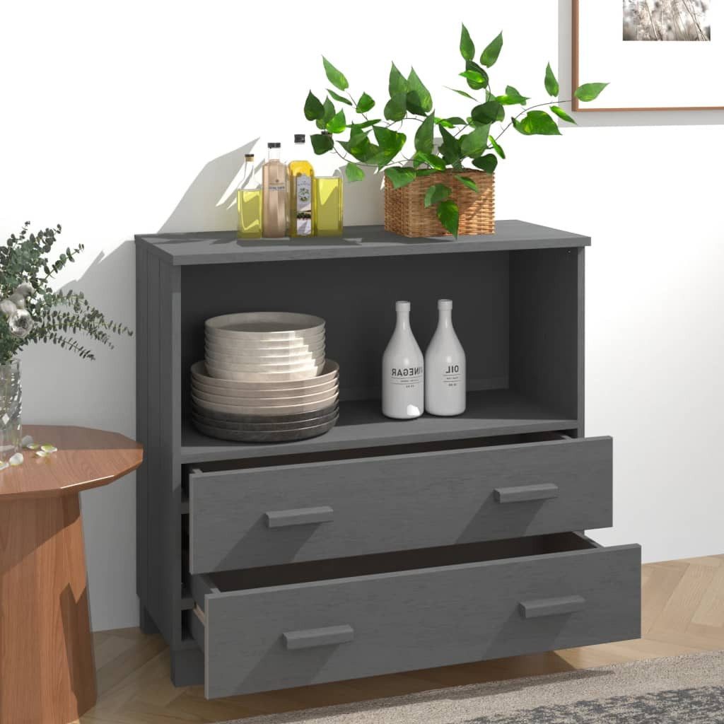 vidaXL Sideboard Sideboard HAMAR Dunkelgrau 85x35x80 günstig online kaufen