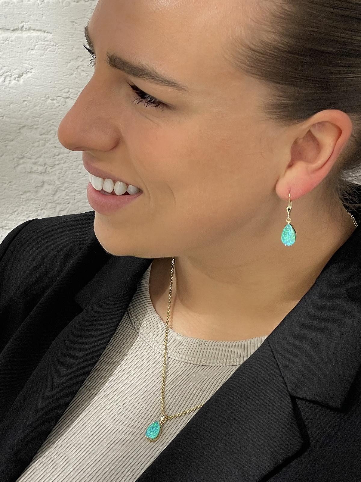 My Gold Kettenanhänger Damen Opal Anhänger Gold 333 Goldanhänger ECHTER Ede günstig online kaufen