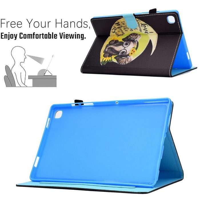 Wigento Tablet-Hülle Für Samsung Galaxy Tab S6 Lite und 2022 Motiv 93 Tablet Tasche Kunst Leder Hülle Etuis