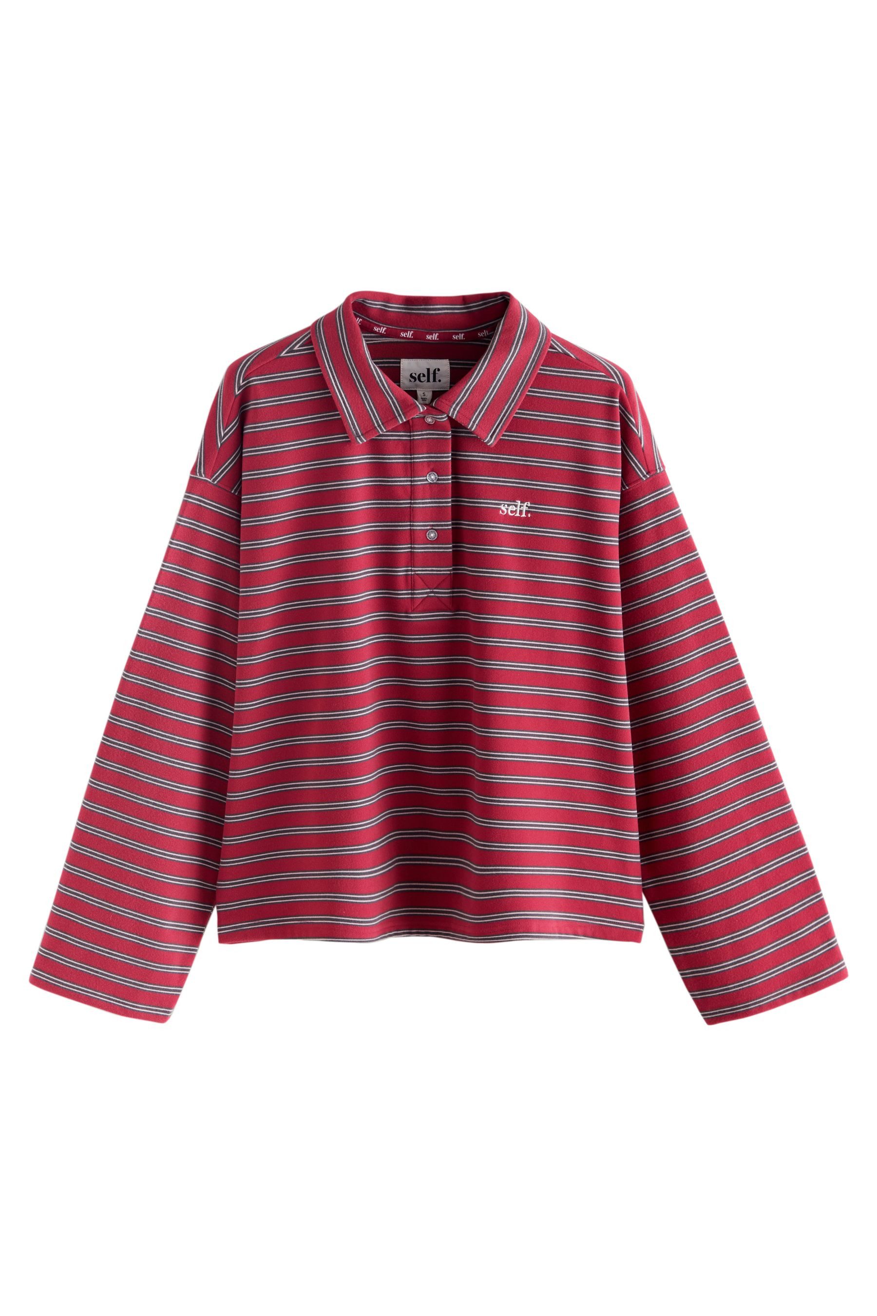 self Rugbyshirt Self. Gestreiftes Rugby-Shirt (1-tlg)