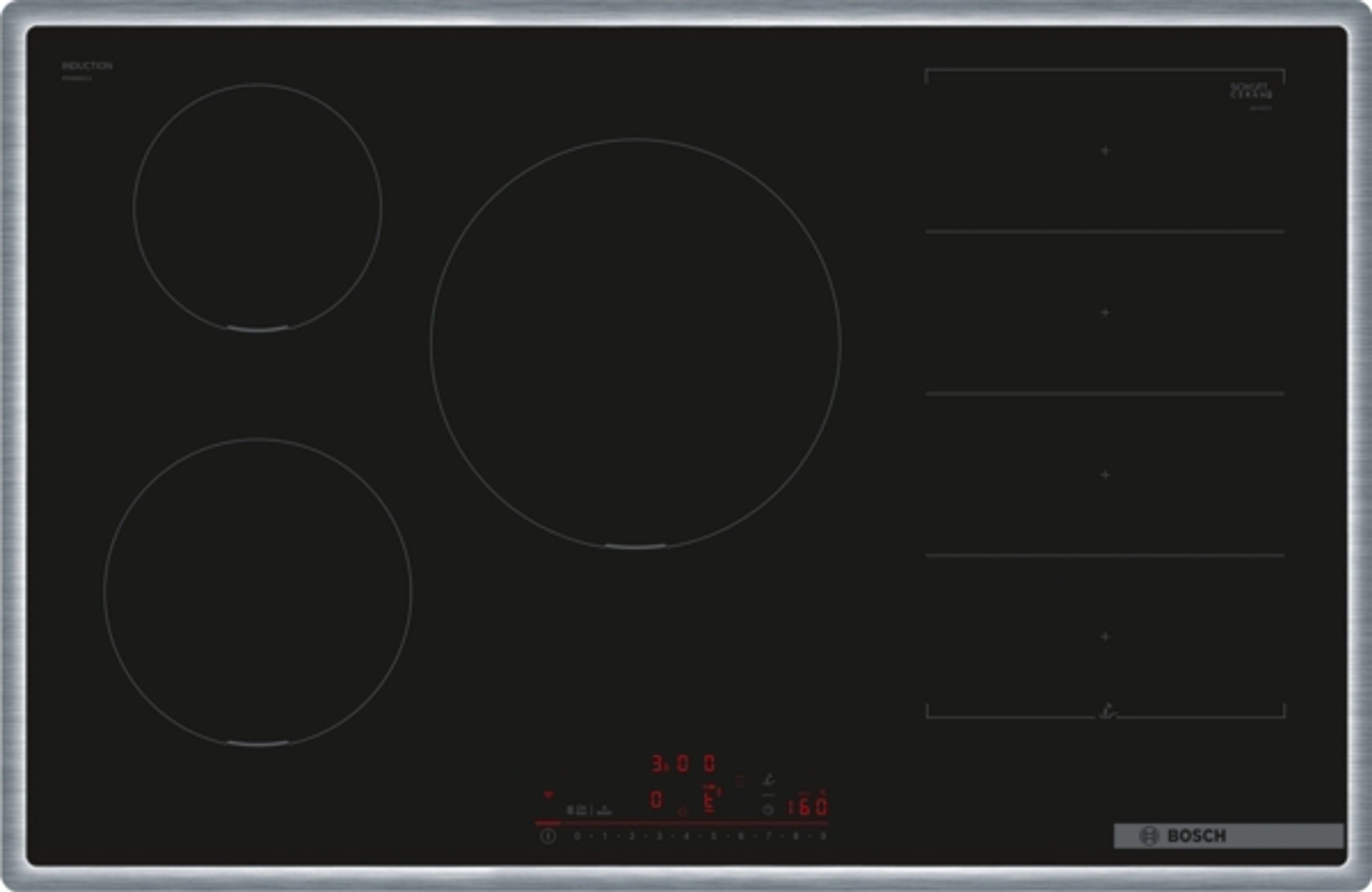 BOSCH Induktions-Kochfeld Serie 6 PXV845HC1E, Direct Select, PerfectFry, Home Connect