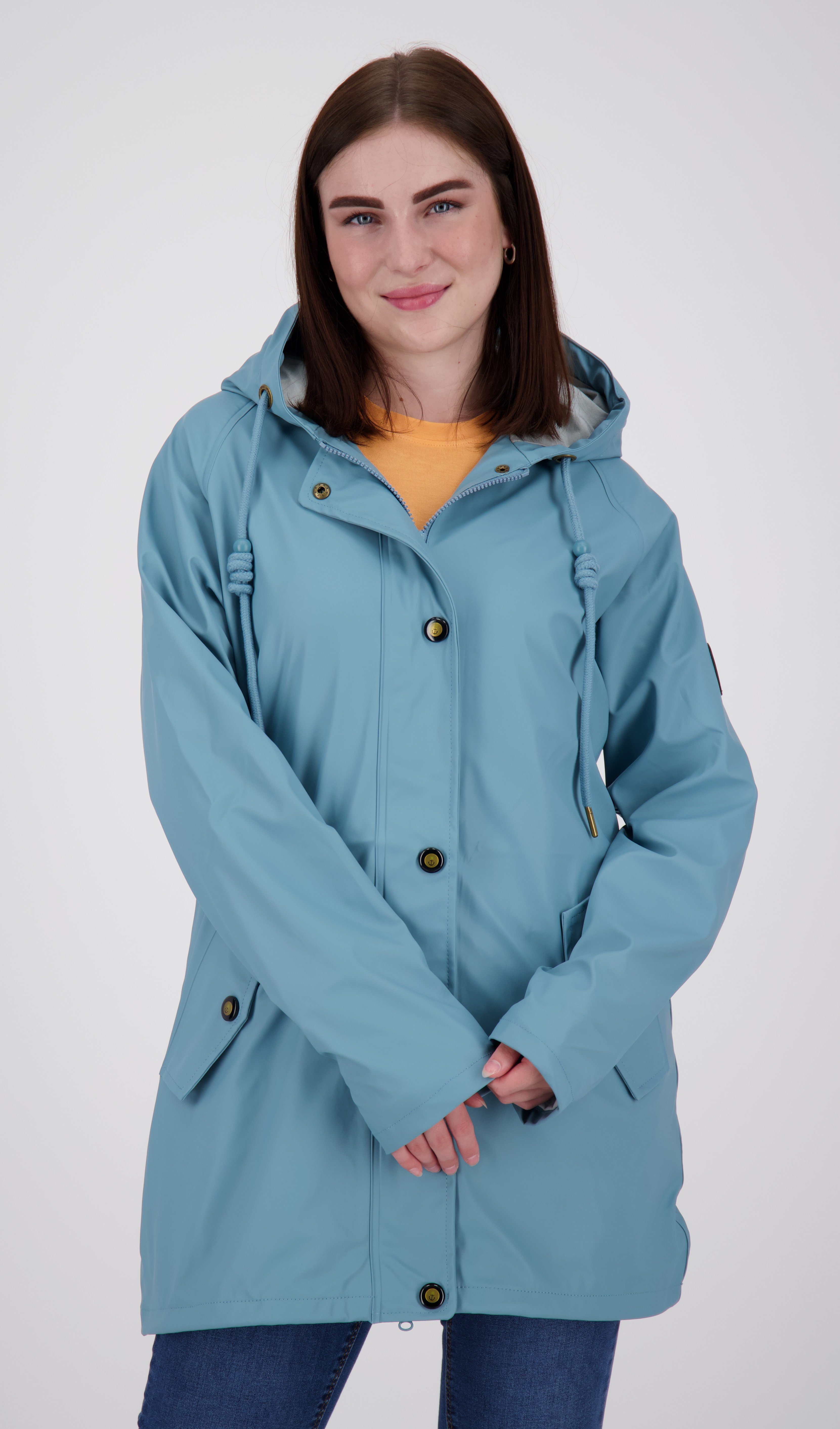 DEPROC Active Regenjacke Friesennerz #ANKERGLUTNEBEL WOMEN CS auch in Großen Größen erhältlich smoke