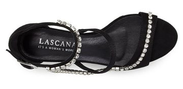 LASCANA Riemchensandalette Sandalette, Sommerschuh mit Schmuckkette und bequemer Absatzhöhe VEGAN