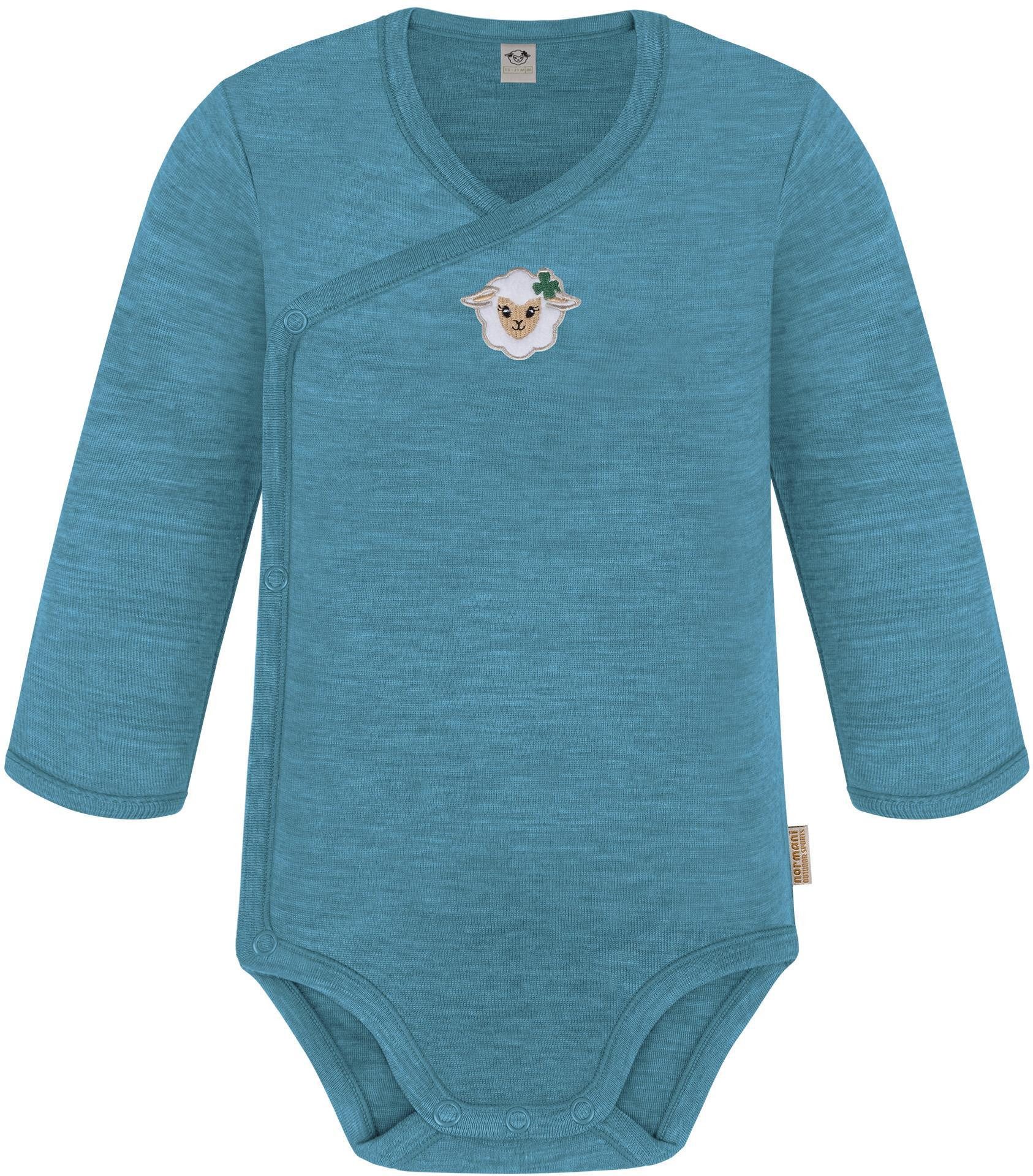 Langarmwickelbody Baby Merino Wickelbody Langarm Kaitaia