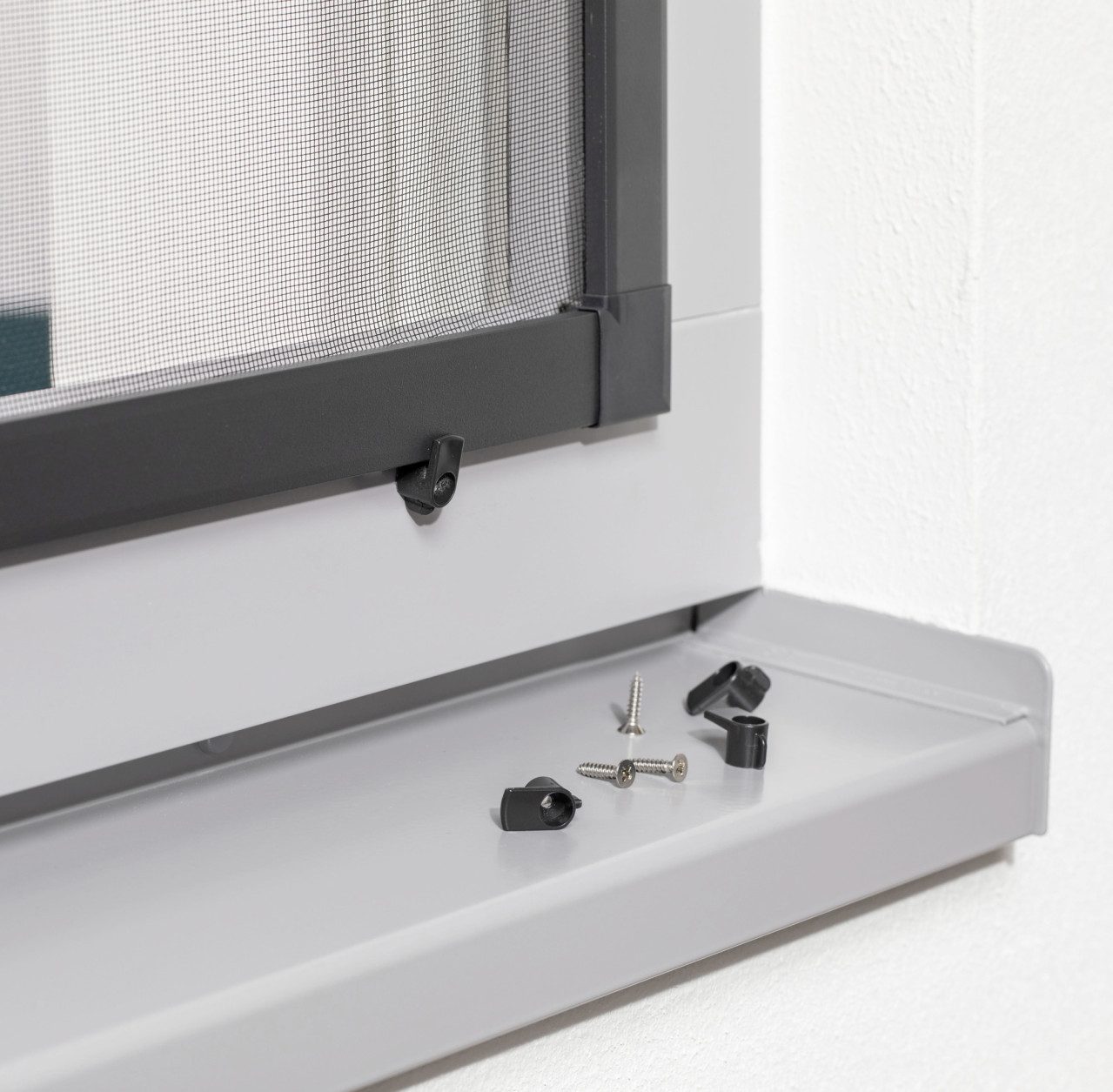 Primaster Insektenschutz-Fensterrahmen Primaster Vorreiber-Set für Fliegenschutzfenster