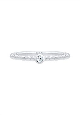 Elli DIAMONDS Verlobungsring Verlobung Geo Kugeln Diamant (0.03ct) 925er Silber