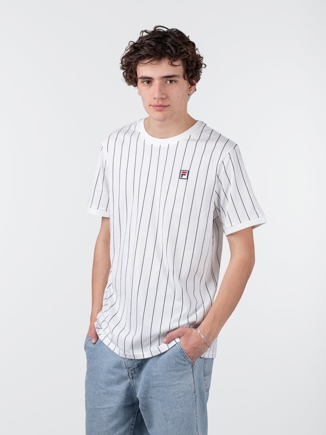 Blanc Fila Hogan Ringer Blanc Tee de Fila T-Shirt