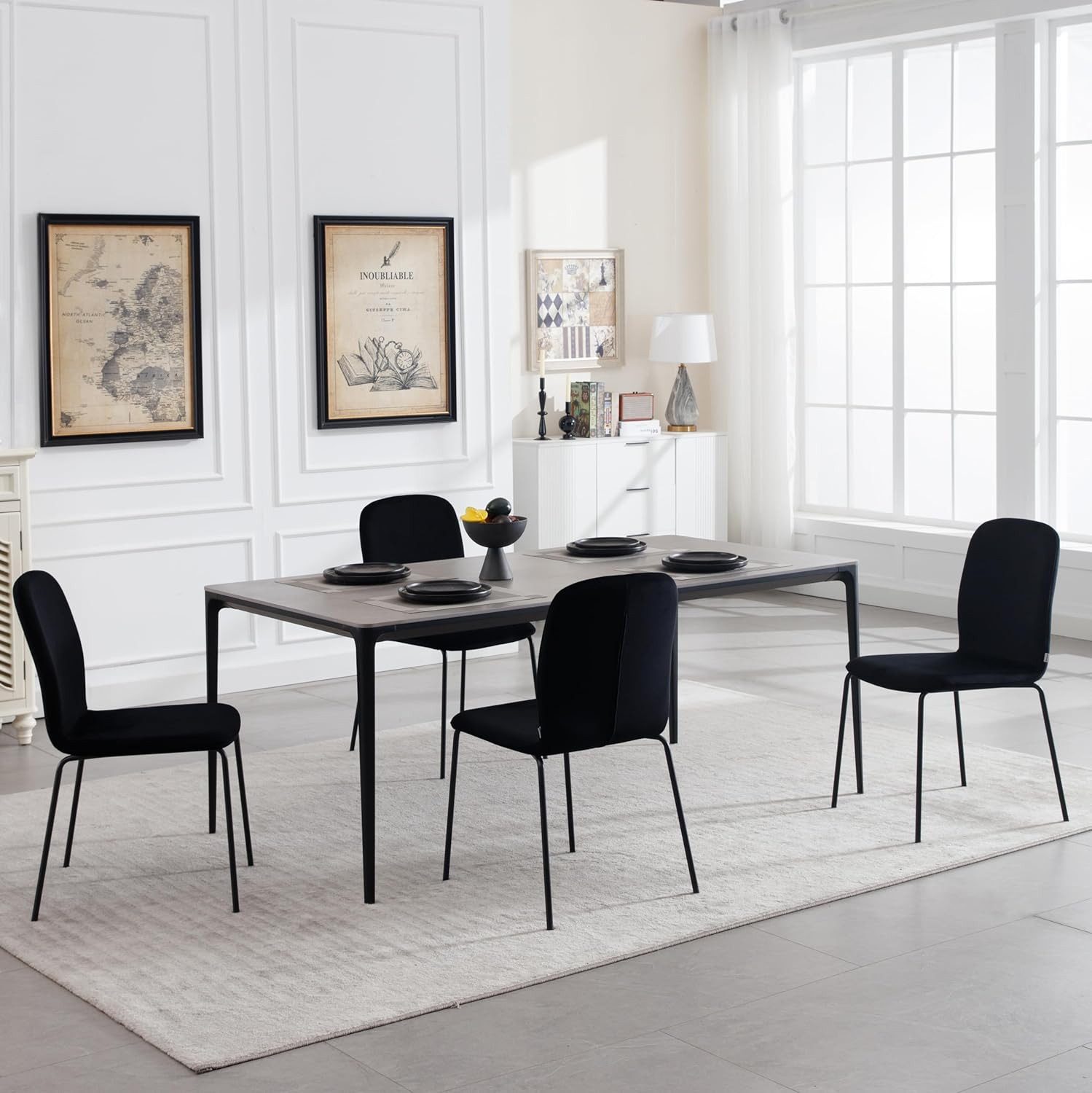 Woltu Esszimmerstuhl (4 St), Stapelstuhl Samt mit Metallbeinen günstig online kaufen