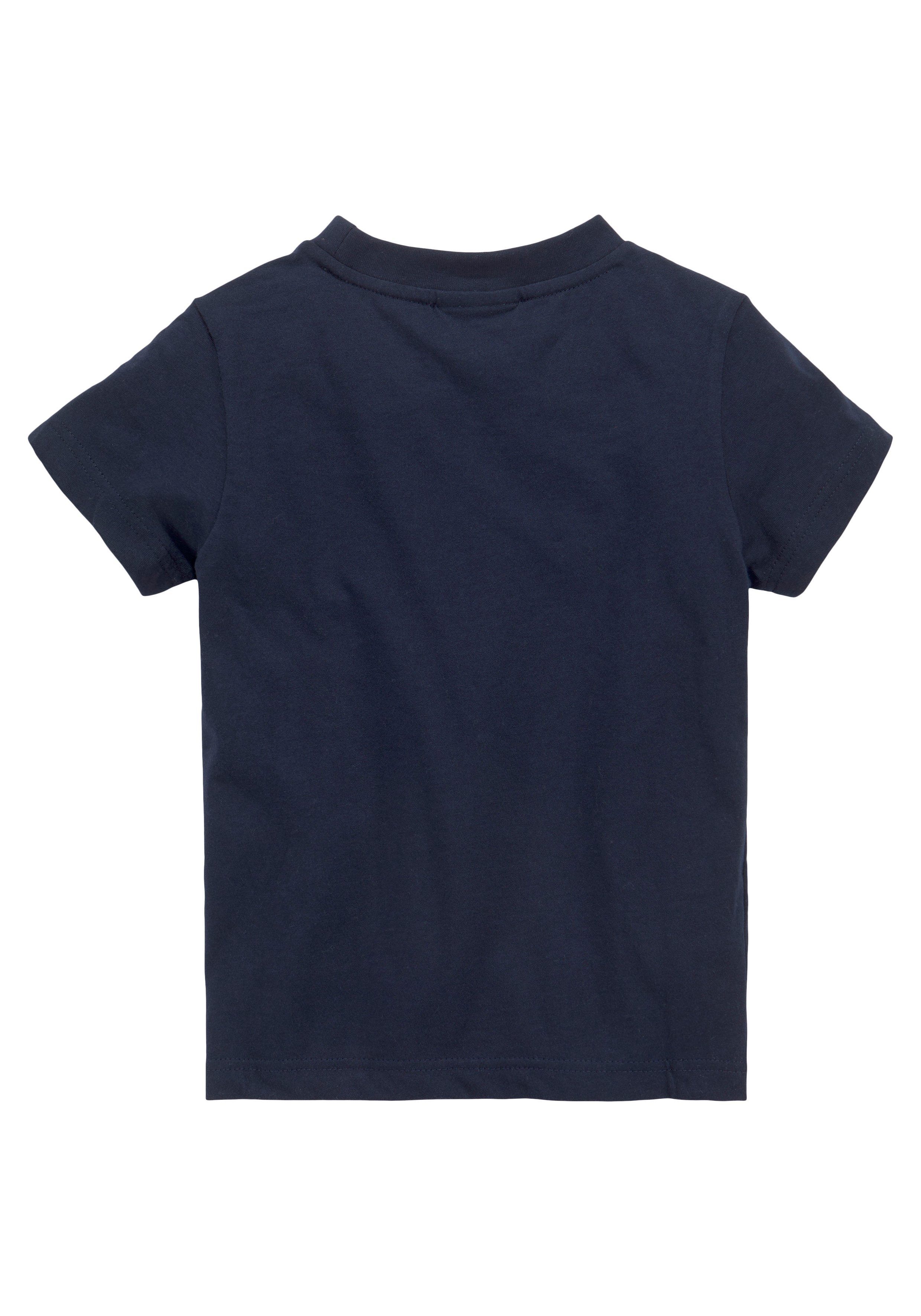 T-Shirt BLUE Lacoste mit Lacoste-Krokodil Brusthöhe auf NAVY
