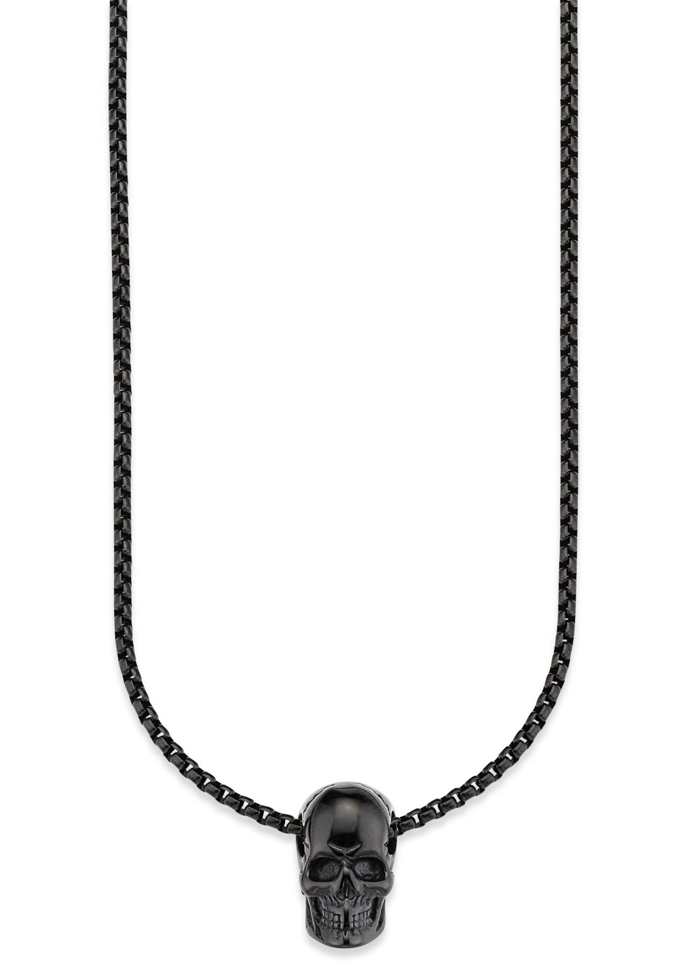 Bruno Banani Kette mit Anhänger Schmuck Geschenk Halskette Scull Totenkopf Venezianerkette