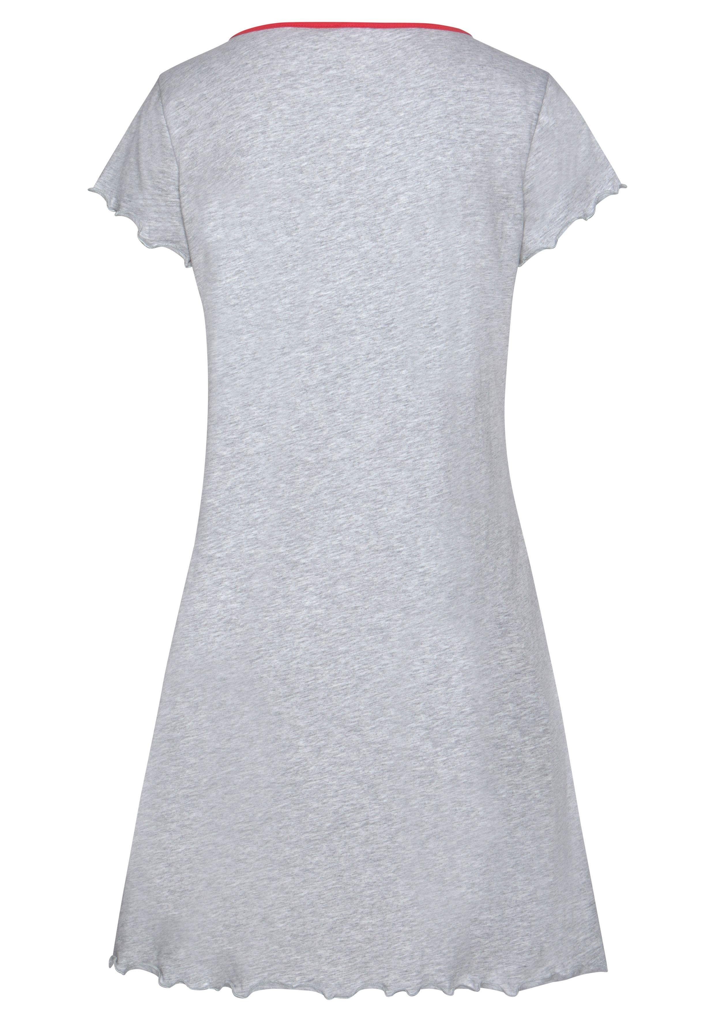 PEANUTS Nachthemd (1-teilig) mit Snoopy-Print und kleiner Schleife