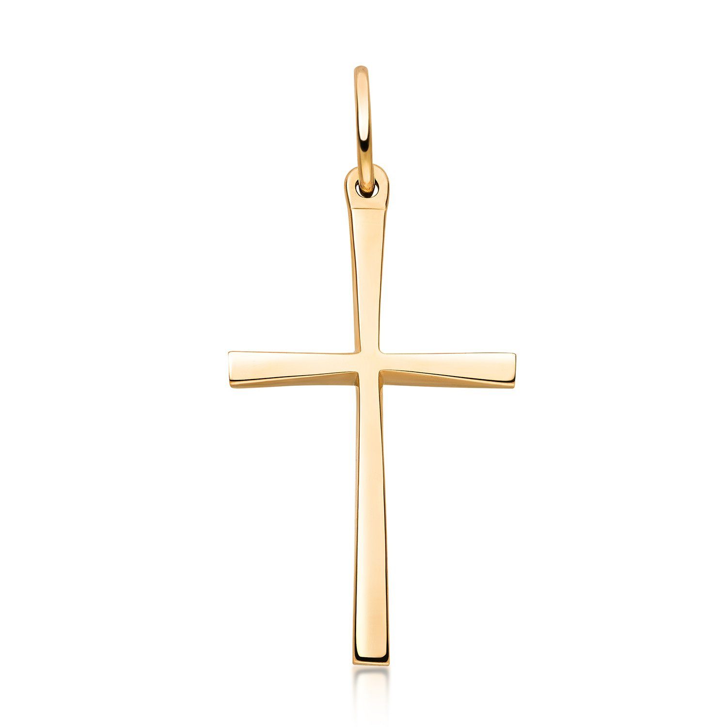 Materia Kreuzanhänger Damen Kreuz Glaube Religion Gelbgold GKA-9, Gelbgold 333