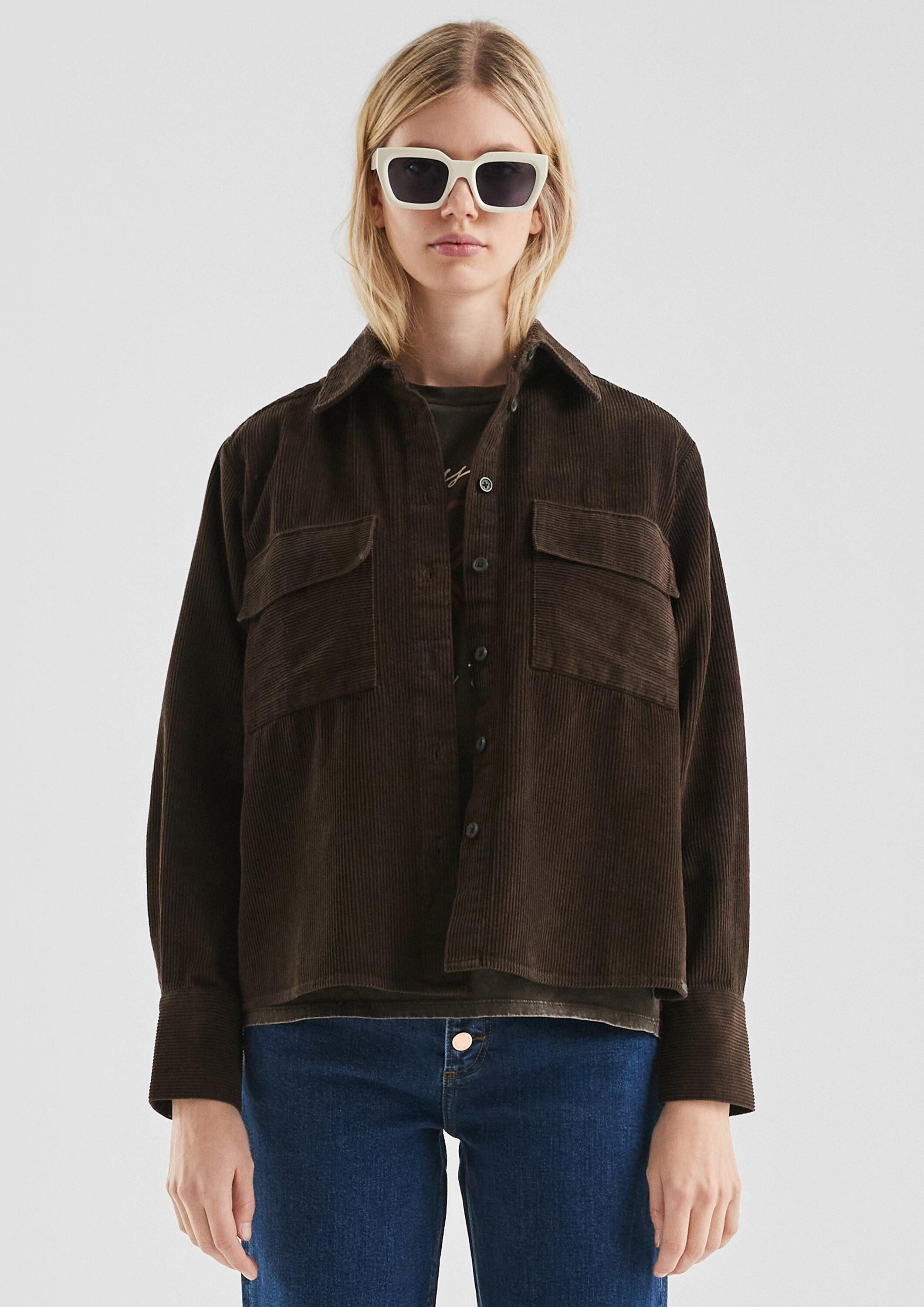 QS Hemdjacke Bluse Cord-Overshirt mit Brusttaschen günstig online kaufen