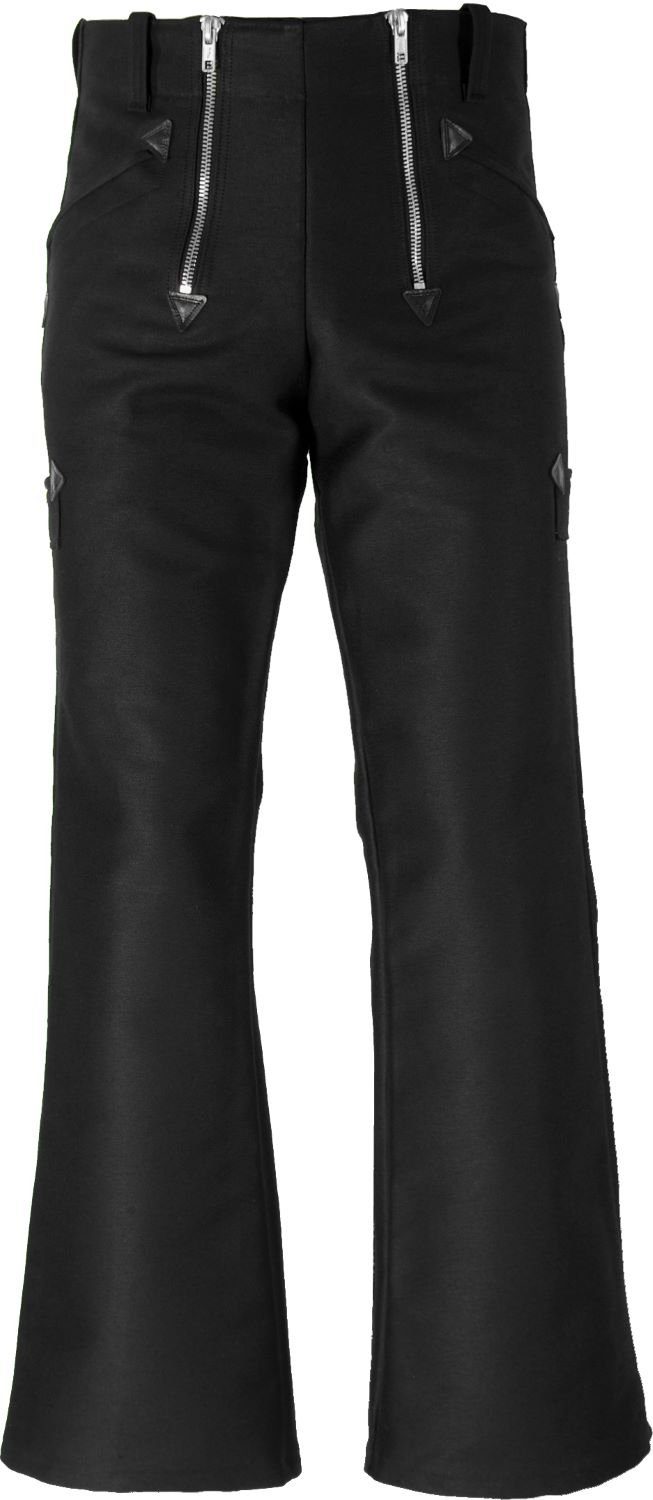 Arbeitshose Zunfthose Schwarz – Doppel-Pilot Hose mit Schlag lang