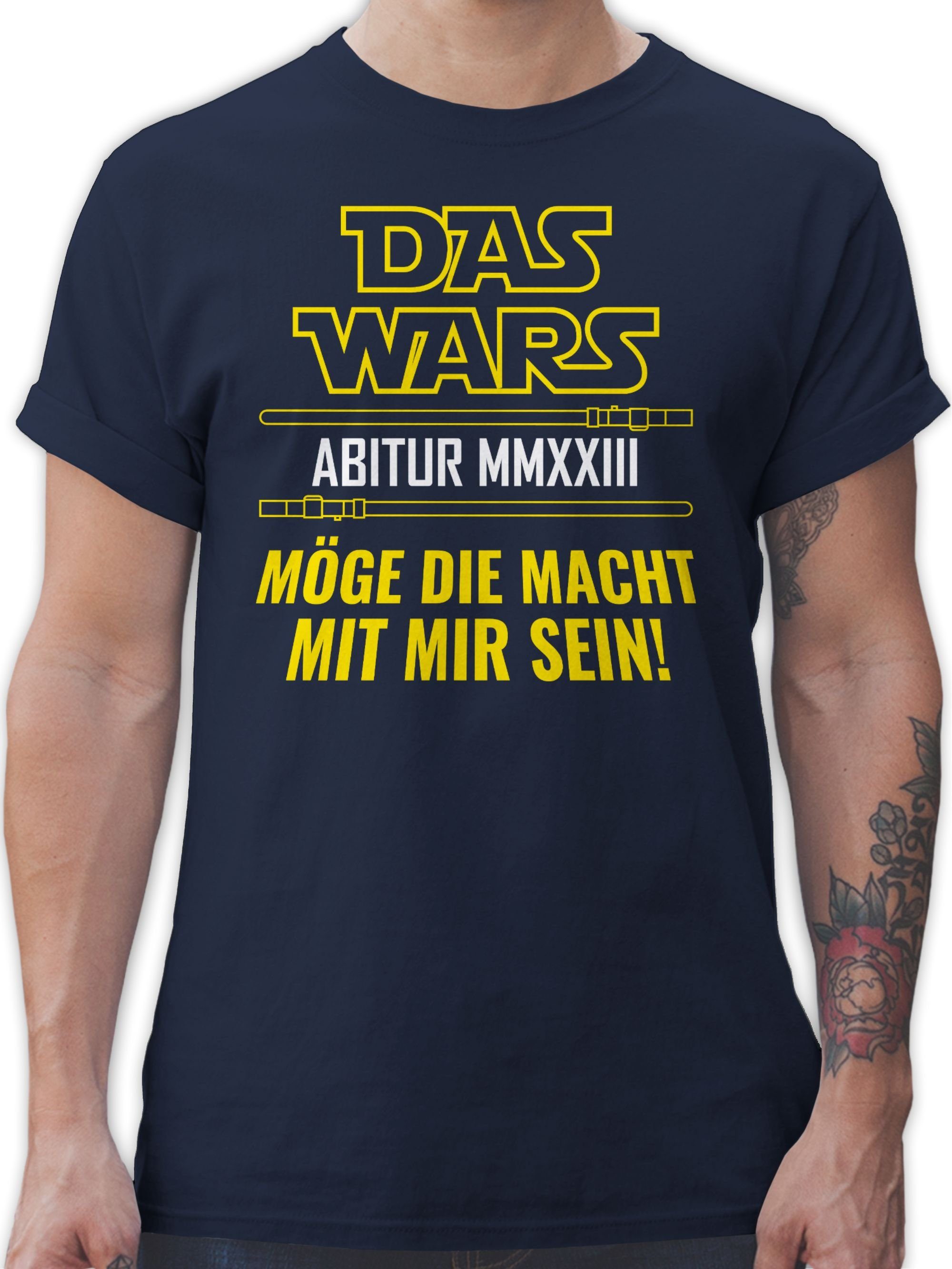 Shirtracer T-Shirt Das Wars Abi 2023 Abitur & Abschluss 2024 Geschenk 02 Navy Blau