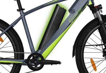 SachsenRAD E-Bike E-Racing Mountain Bike R8 Flex III, 9 Gang Shimano Altus RD-M310 Schaltwerk, Kettenschaltung, Hinterradmotor, 520 Wh Batterie, herausnehmbarer und abschließbarer Akku, hydaulische Scheibenbremsen