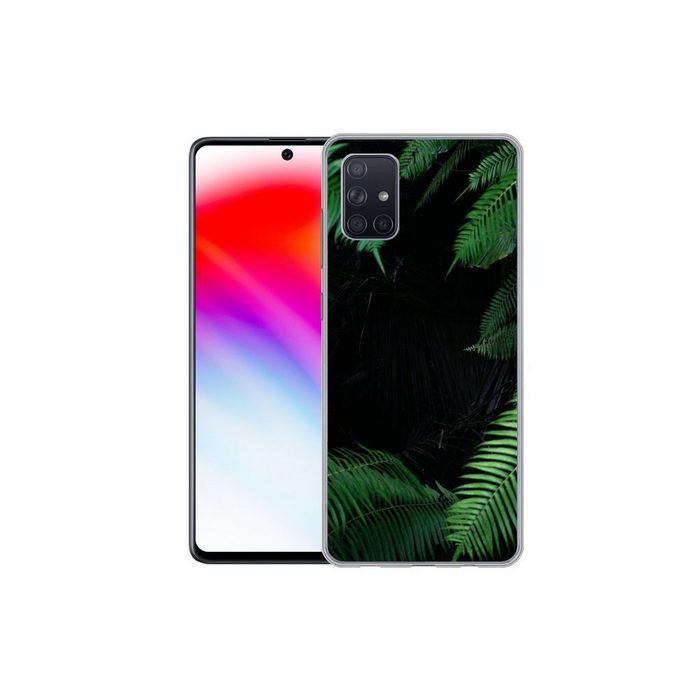 MuchoWow Handyhülle Nahaufnahme von tropischen Blättern Phone Case Handyhülle Samsung Galaxy A71 Silikon Schutzhülle