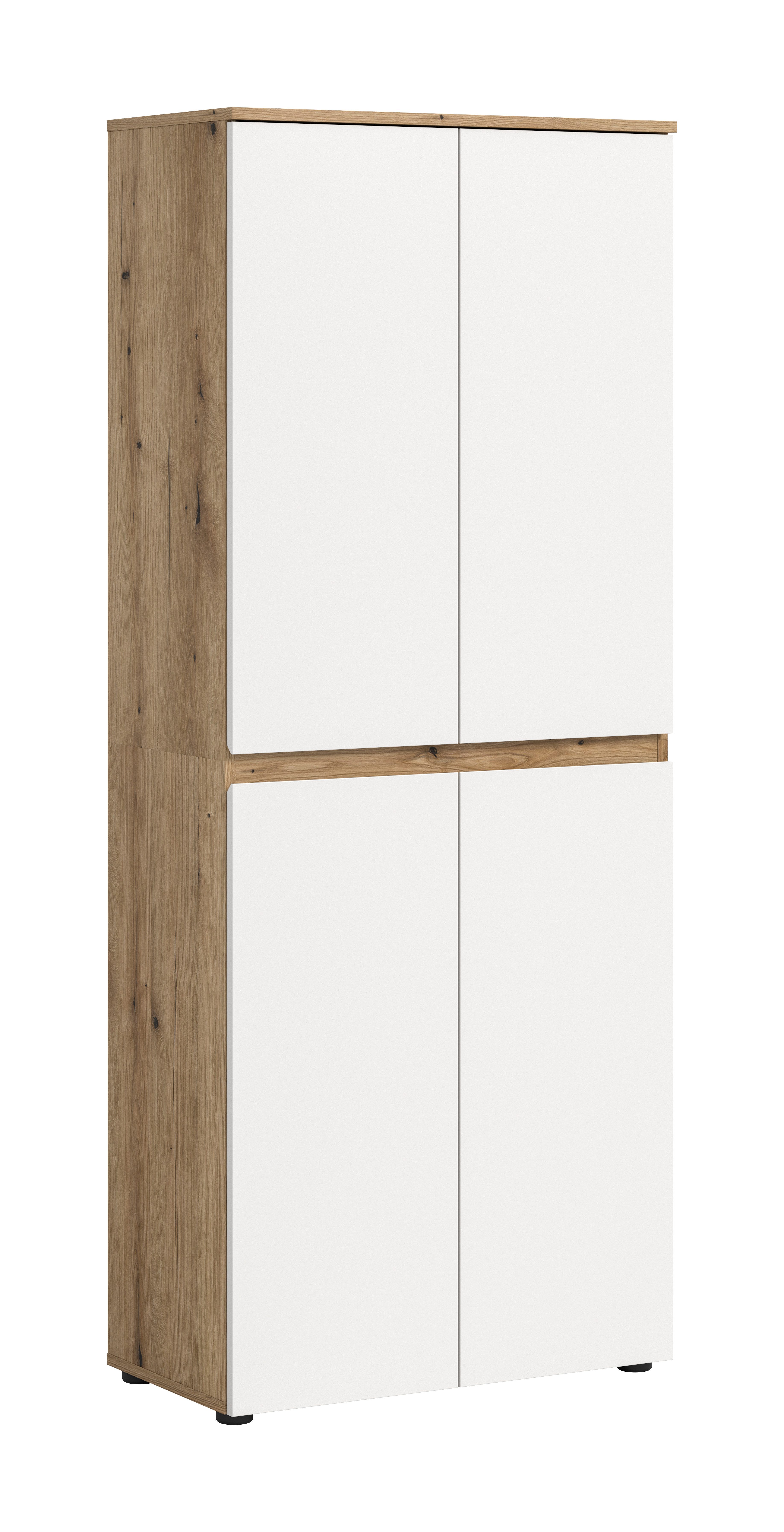 furnling Mehrzweckschrank Sarca - in 5 trendigen Farben 1 Kleiderstange, 4 Türen, 9 Fächer, Universalschrank, Höhe 175 cm