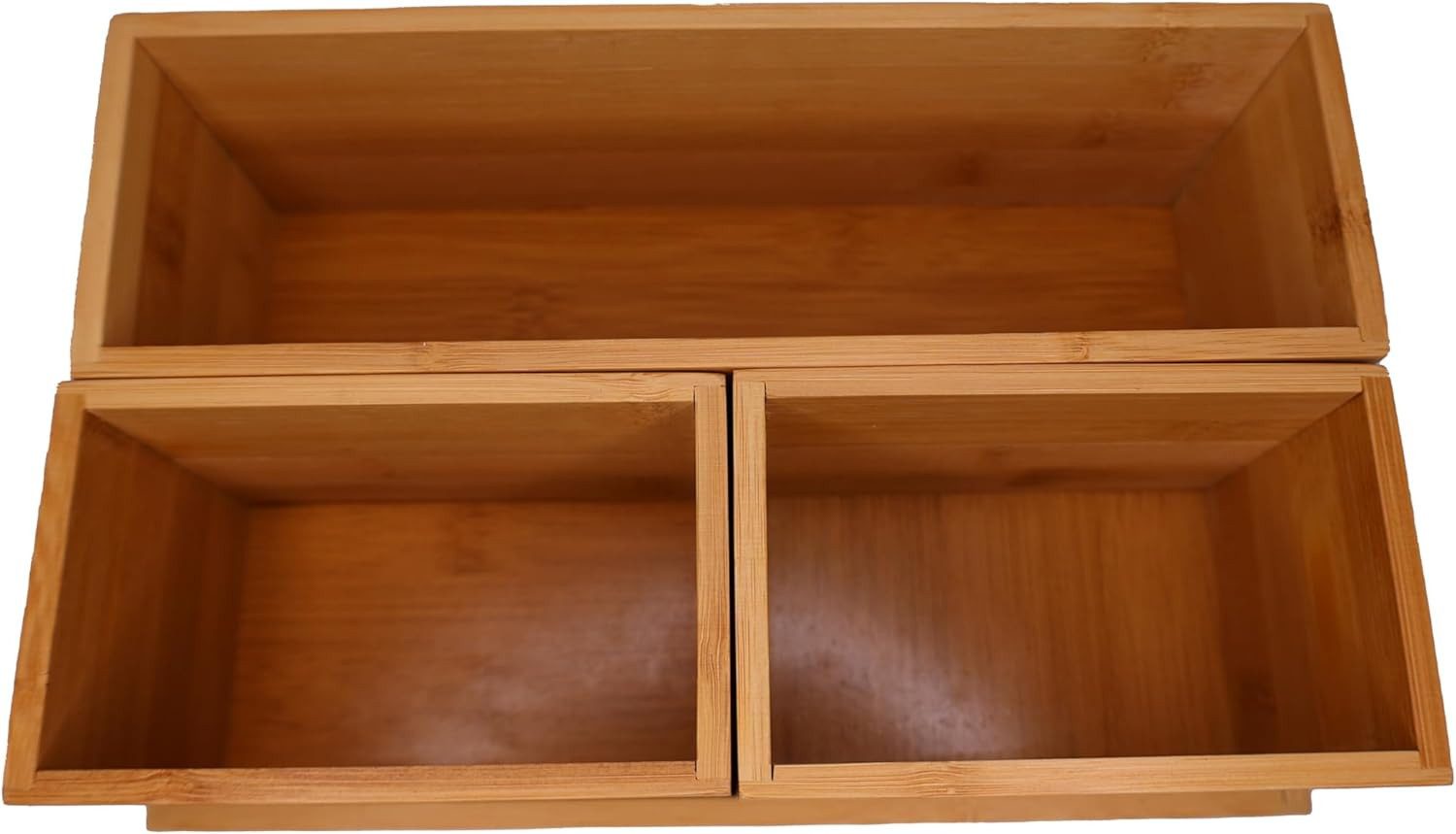hausleben Organizer Schreibtisch aus Bambus – Schreibtischablage für Home Office & Büro, 5 Fächer Stiftehalter & Büro Organizer,(16 x 15 x 11 cm) – Bild 3 von 5