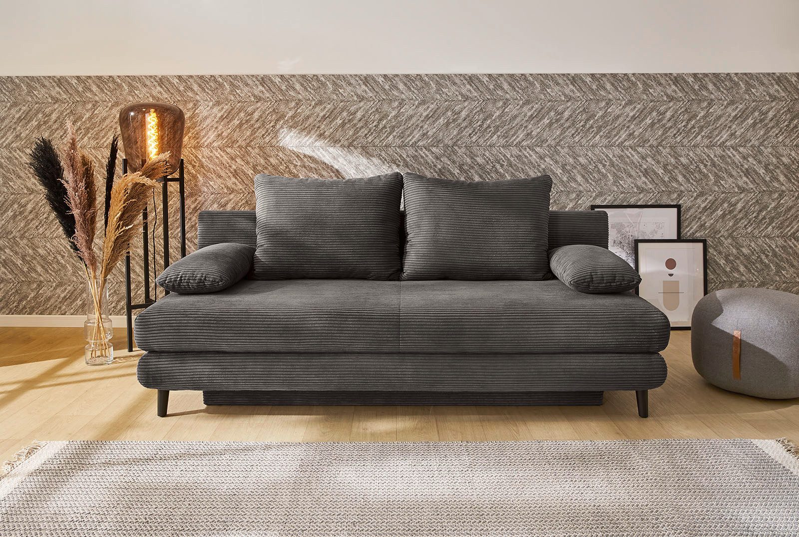 Jockenhöfer Gruppe Schlafsofa Per, B: 202 cm, Liegefl. 141x200 cm, mit Schlaffunktion & Bettkasten