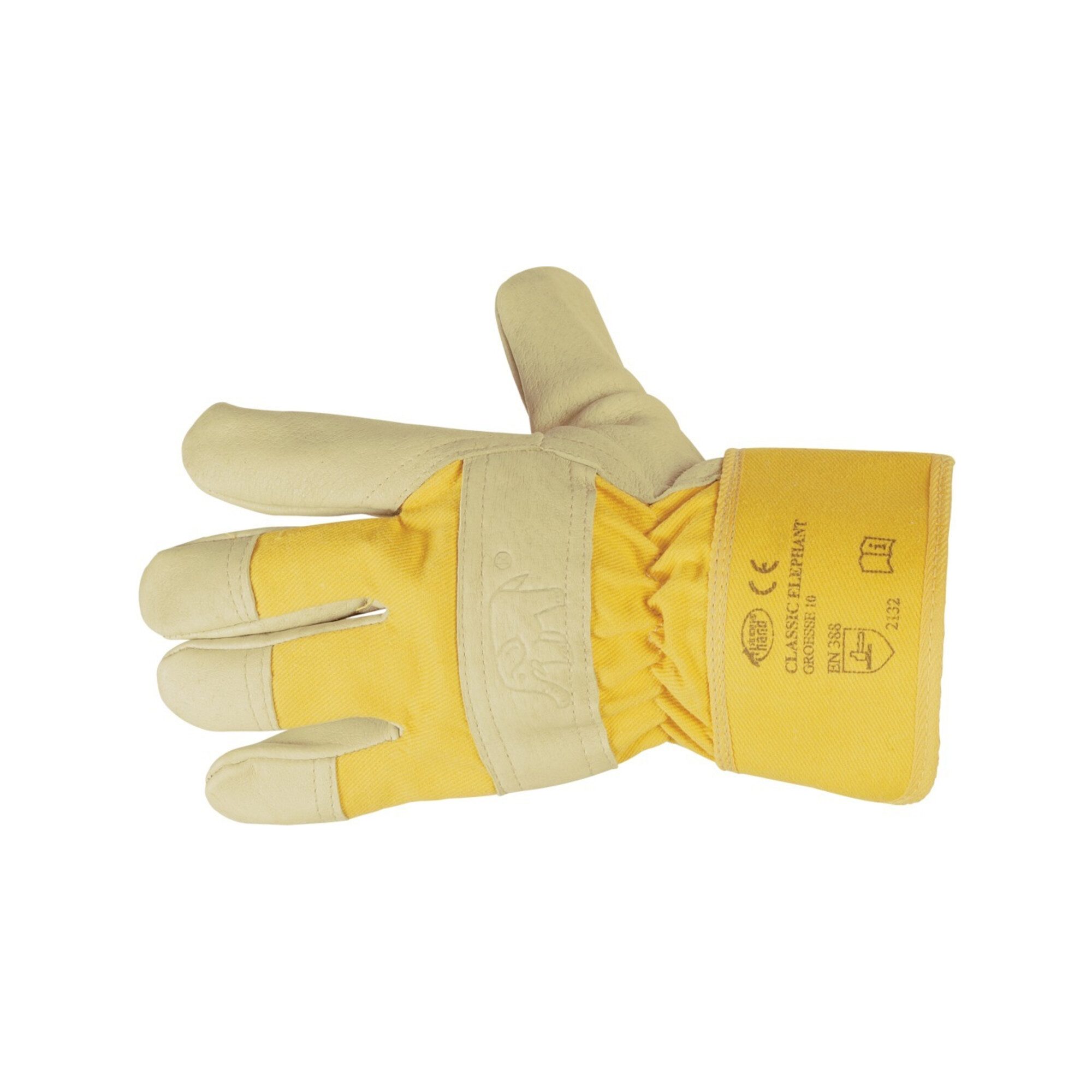 Stronghand Nistmaterial stronghand Handschuh Elephant, Schweins leder, gelb 12 Stk