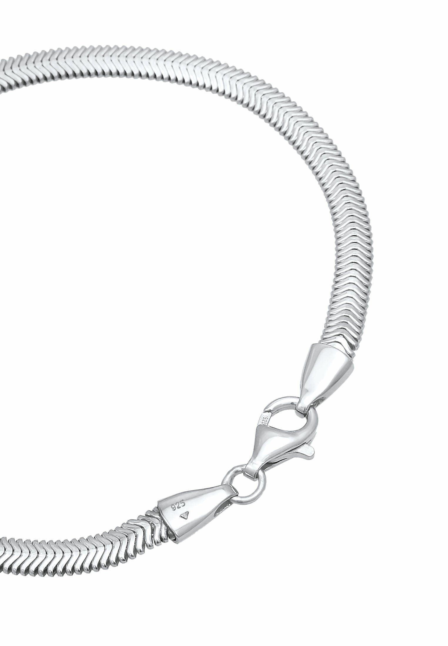Kuzzoi Armband Flach Schlangenkette Fischgräte 925 Silber Elegant