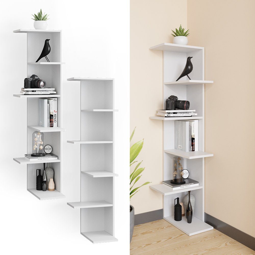 Vicco Eckregal Tera, Weiß, 37 x günstig online kaufen