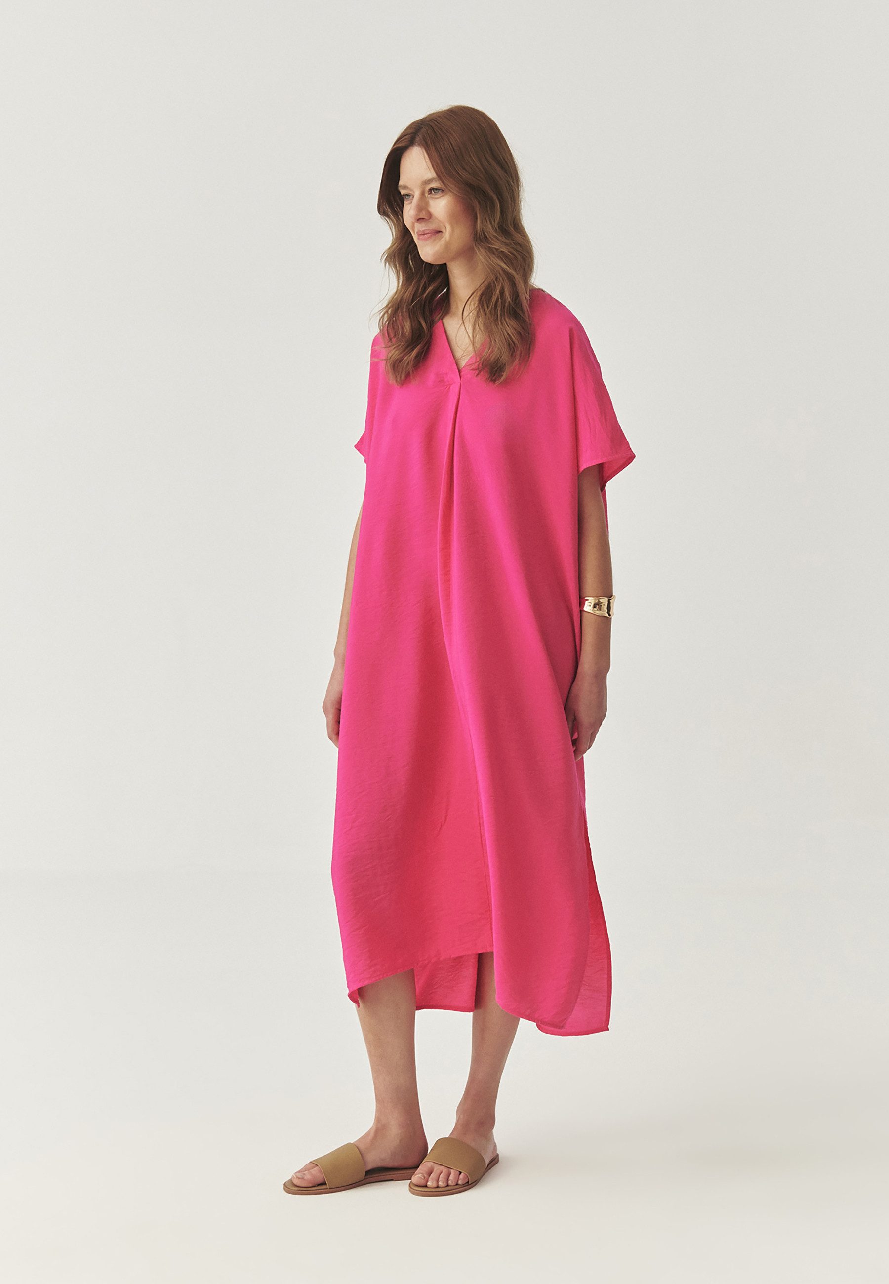 TATUUM Midikleid Fuchsia Maxi-Kleid Mit Lockerer Passform - Ovoriti