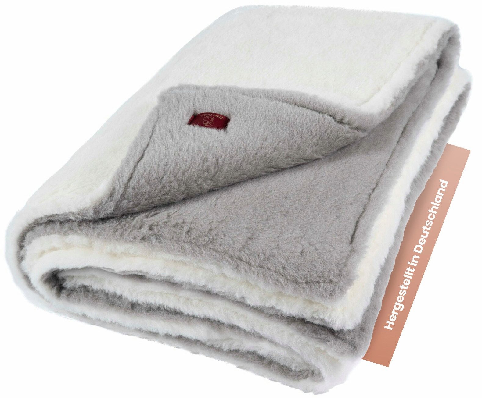 Wohndecke Voluminöse Alpakadecke La Paz aus Alpakawolle mit Wendeoptik, Ritter Decken, flauschige Plüschdecke, Wolldecke, extra warm, weitere Größen & Farben