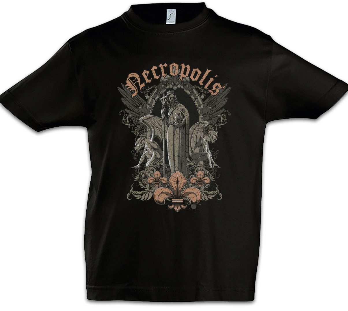 Print-Shirt Necropolis Kinder T-Shirt Nekropole Zombie Zombies The Dead Cemetery