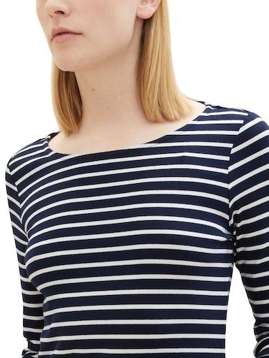 T-Shirt sky TAILOR Streifenmuster TOM captain mit blue