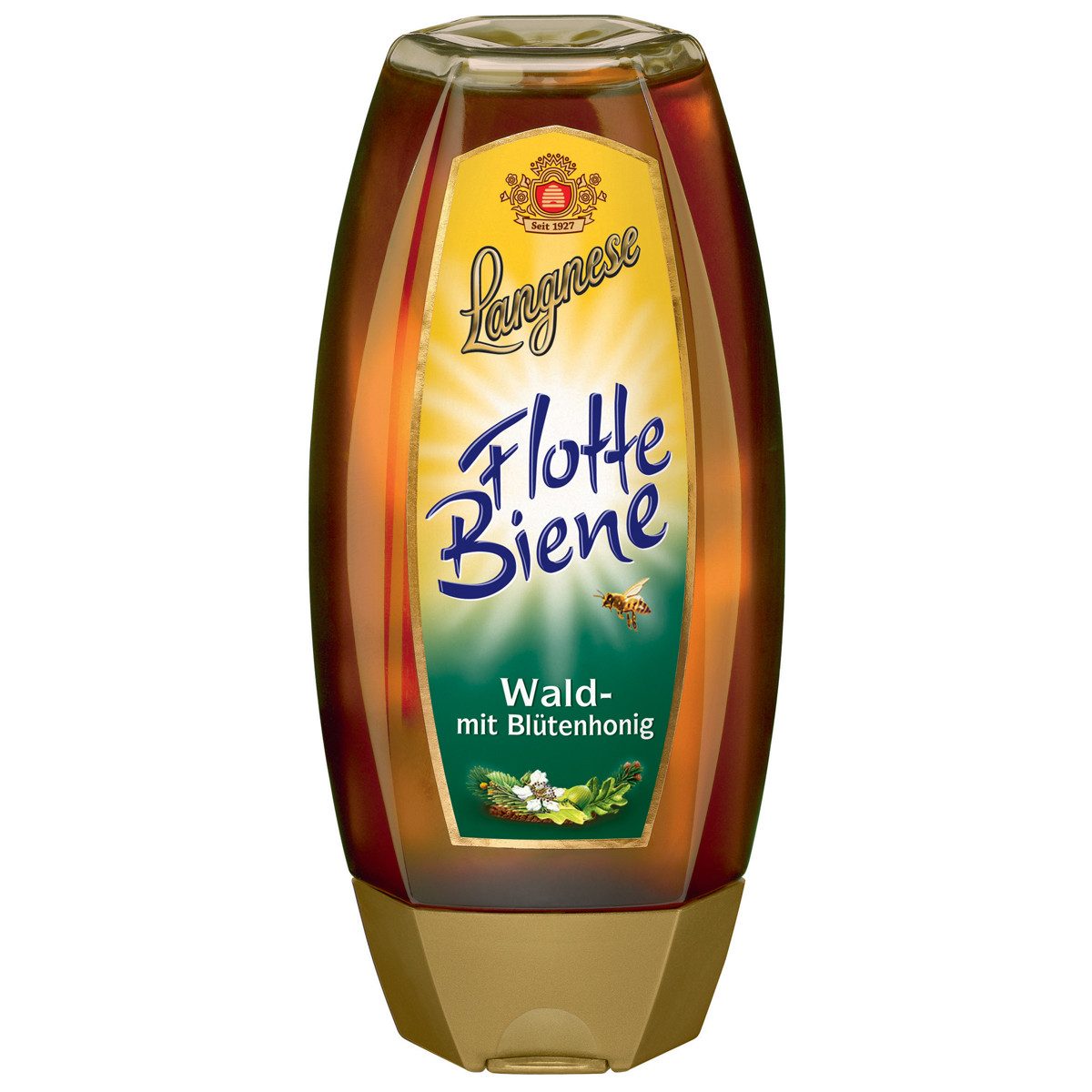 Langnese Honig, Langnese Flotte Biene Wald mit Blütenhonig herbwürzig vollmundig 500g