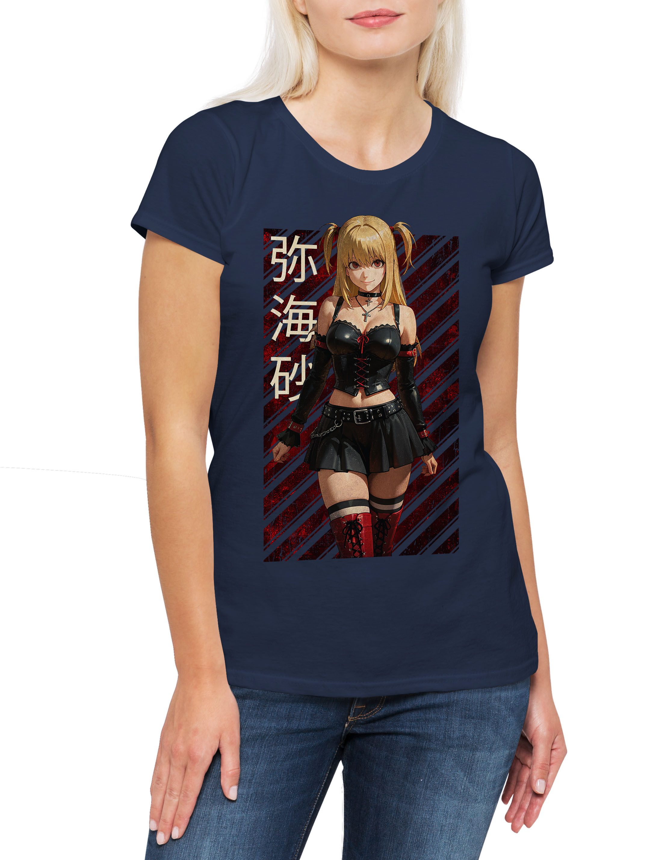 Print-Shirt Death Note Misa Amane Damen T-Shirt Light Note Kira Yagami L Death