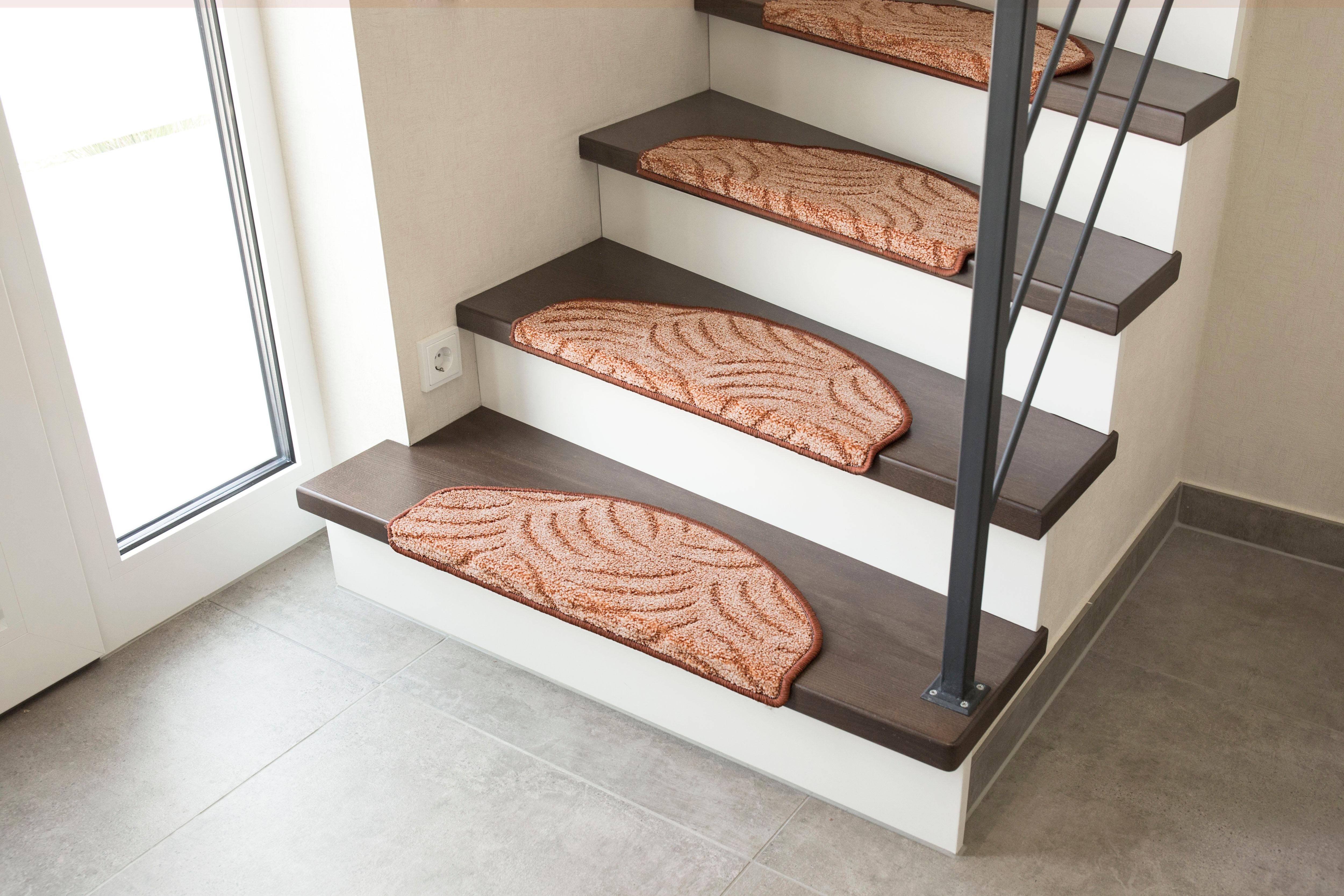 Stufenmatte Amberg, Andiamo, halbrund, Höhe: 9 mm, Hoch-Tief-Struktur, selbstklebend, Set mit 2 Stück oder 15 Stück