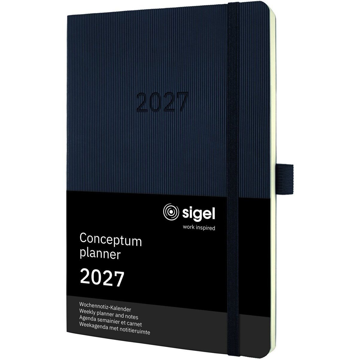Taschenkalender Wochennotiz-Kalender Conceptum 2027 Softcover schwarz 400 Seiten ca. A