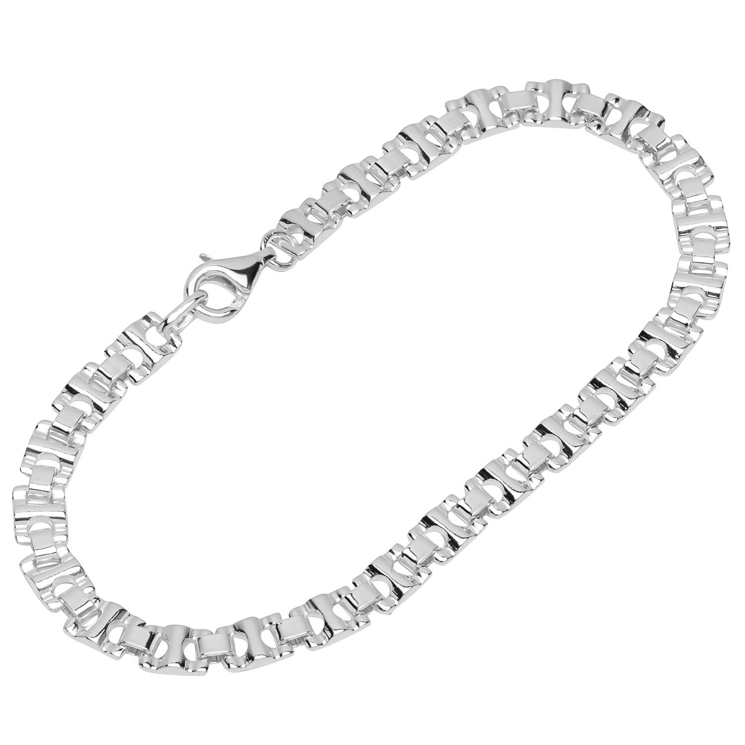 NKlaus Silberarmband Armband 925 Sterling Silber 20cm Calla Kette Unise (1 Stück), Made in Germany