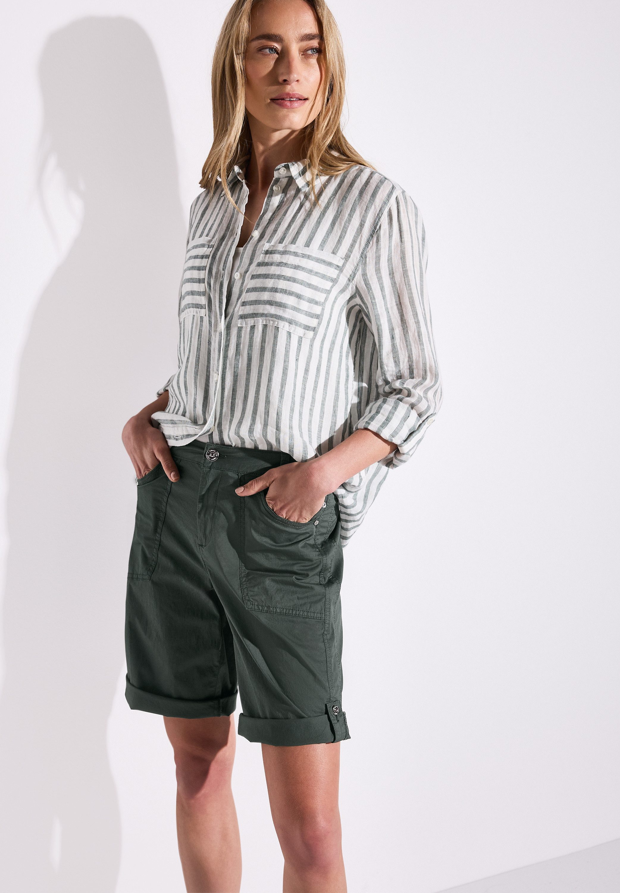 STREET ONE Bermudas mit Turn-Up Funktion