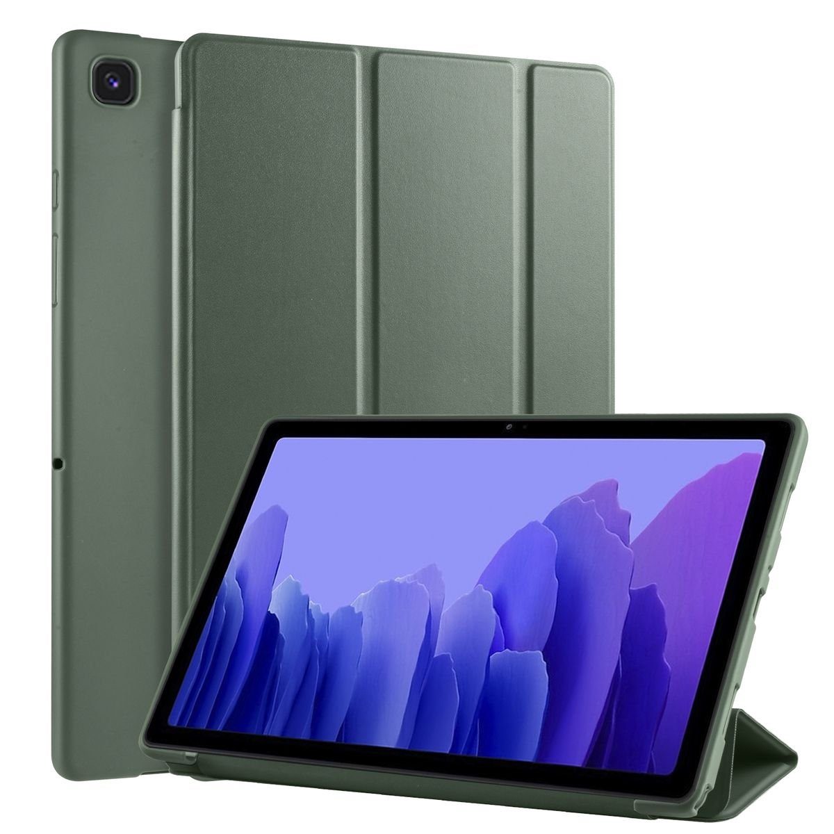 Wigento Tablet-Hülle Flip Case Grün für Samsung Galaxy Tab A7 10.4 2020  Tasche Hülle Case Zubehör