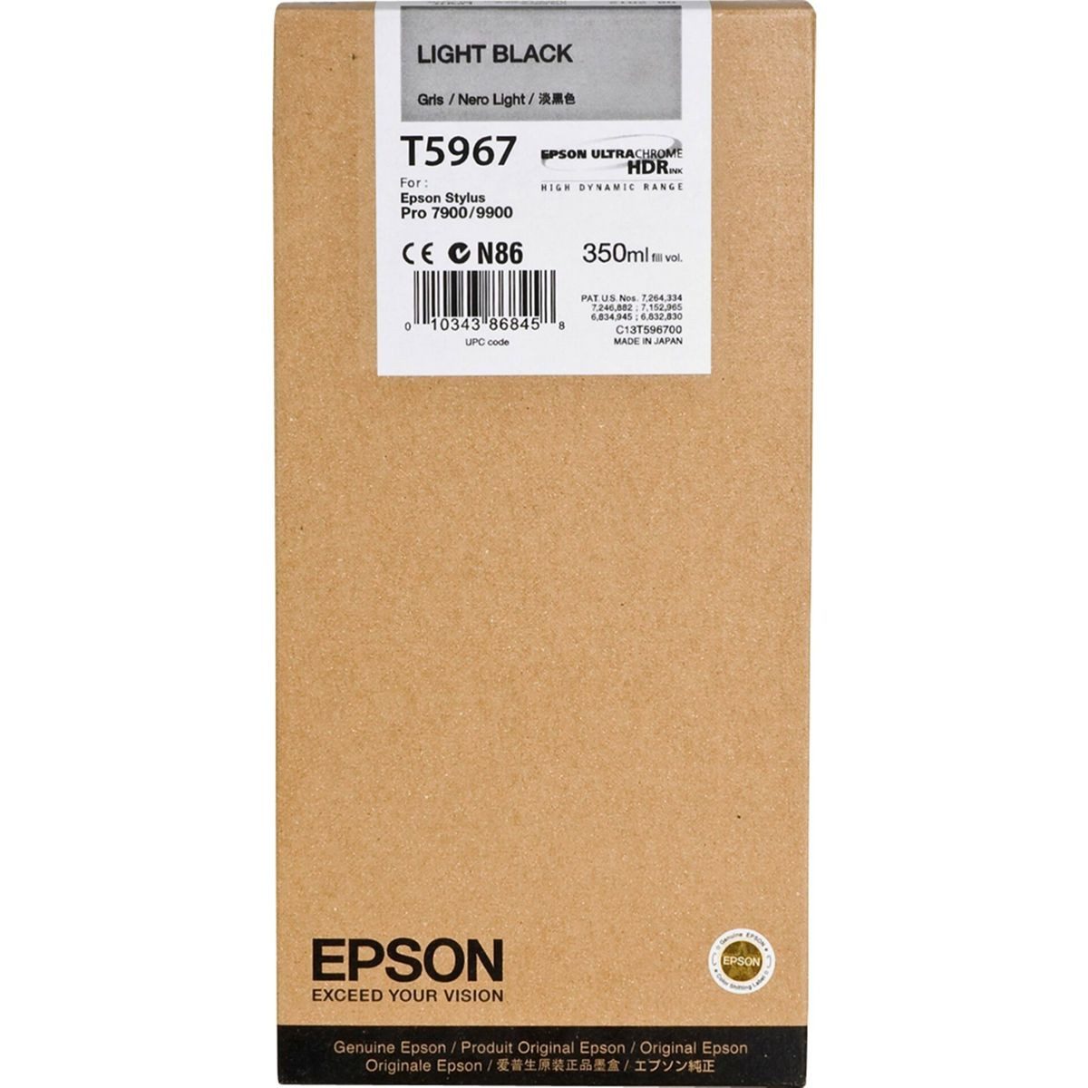 Epson Tintenpatrone light black T 596 350 ml T 5967 Tintenpatrone