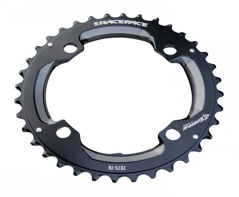 Race Face Fahrradkette Race Face Turbine Kettenblatt, 64 BCD, 24 Z., 11-fach, schwarz - leich