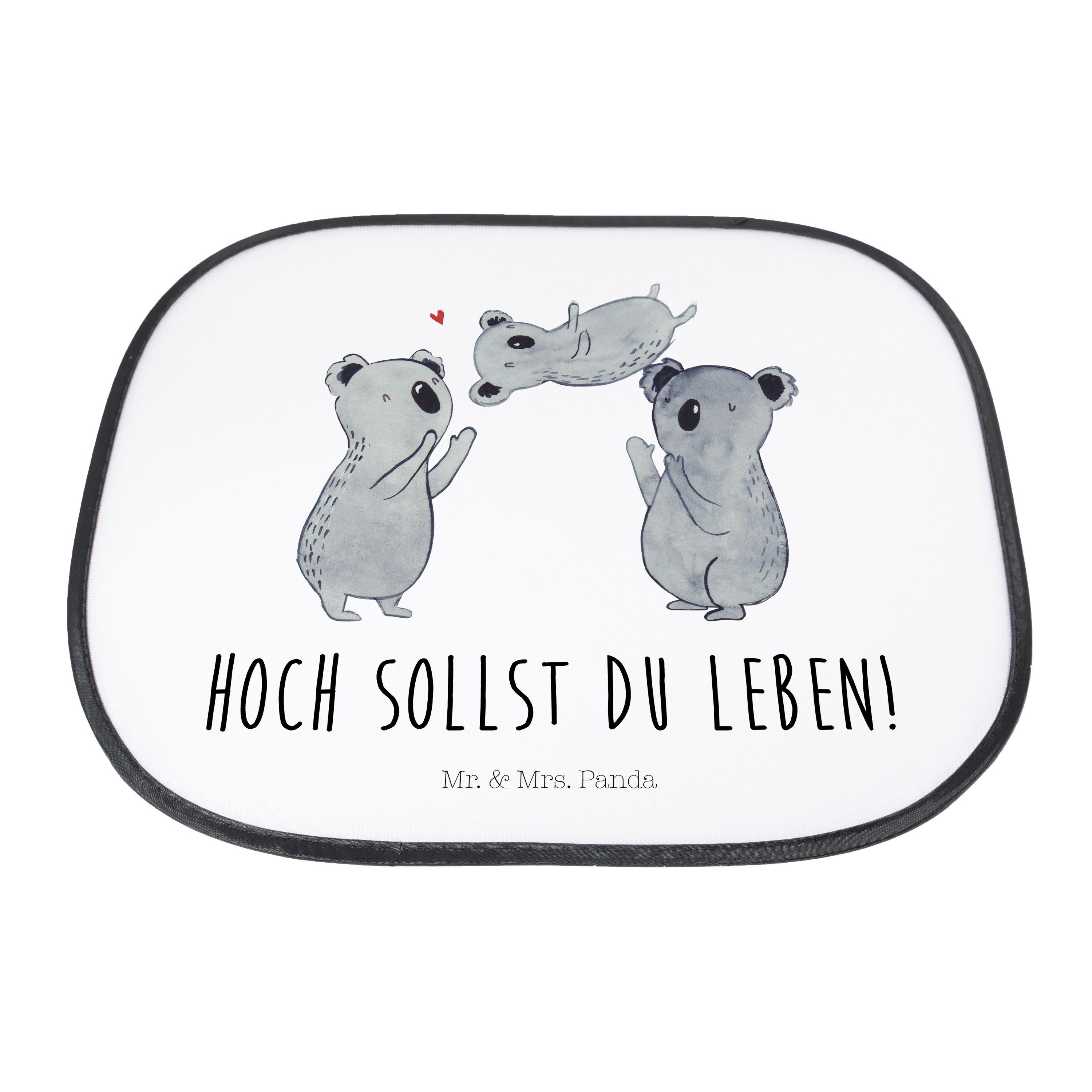Sonnenschutz Koala Partyhüte, Geschenk, - Geburtstag, Geb, Mr. Sich & Feiern Mrs. Herz, Panda, Weiß Seidenmatt 