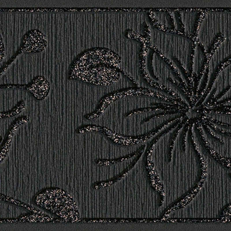 K&L Wall Art Vliestapete glitzer Klebefolie 3D Bordüre Blumen Wohnzimmer Tapete, Versace Wallpaper