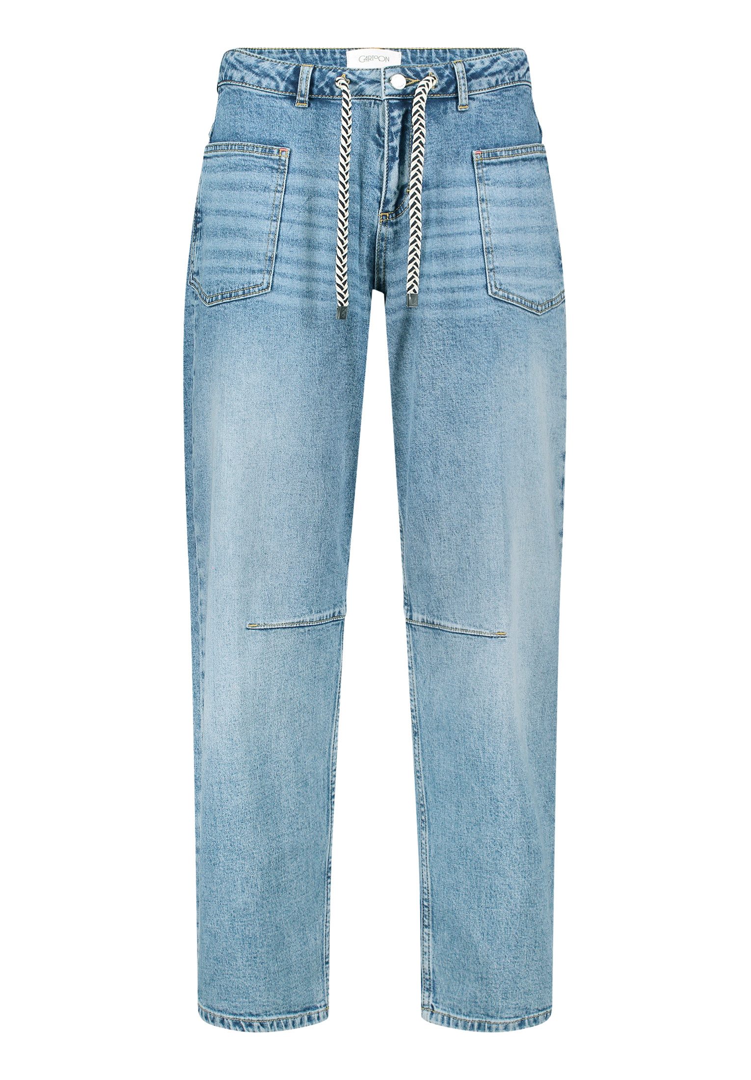 Cartoon Ankle-Jeans Damen mit Bindegürtel