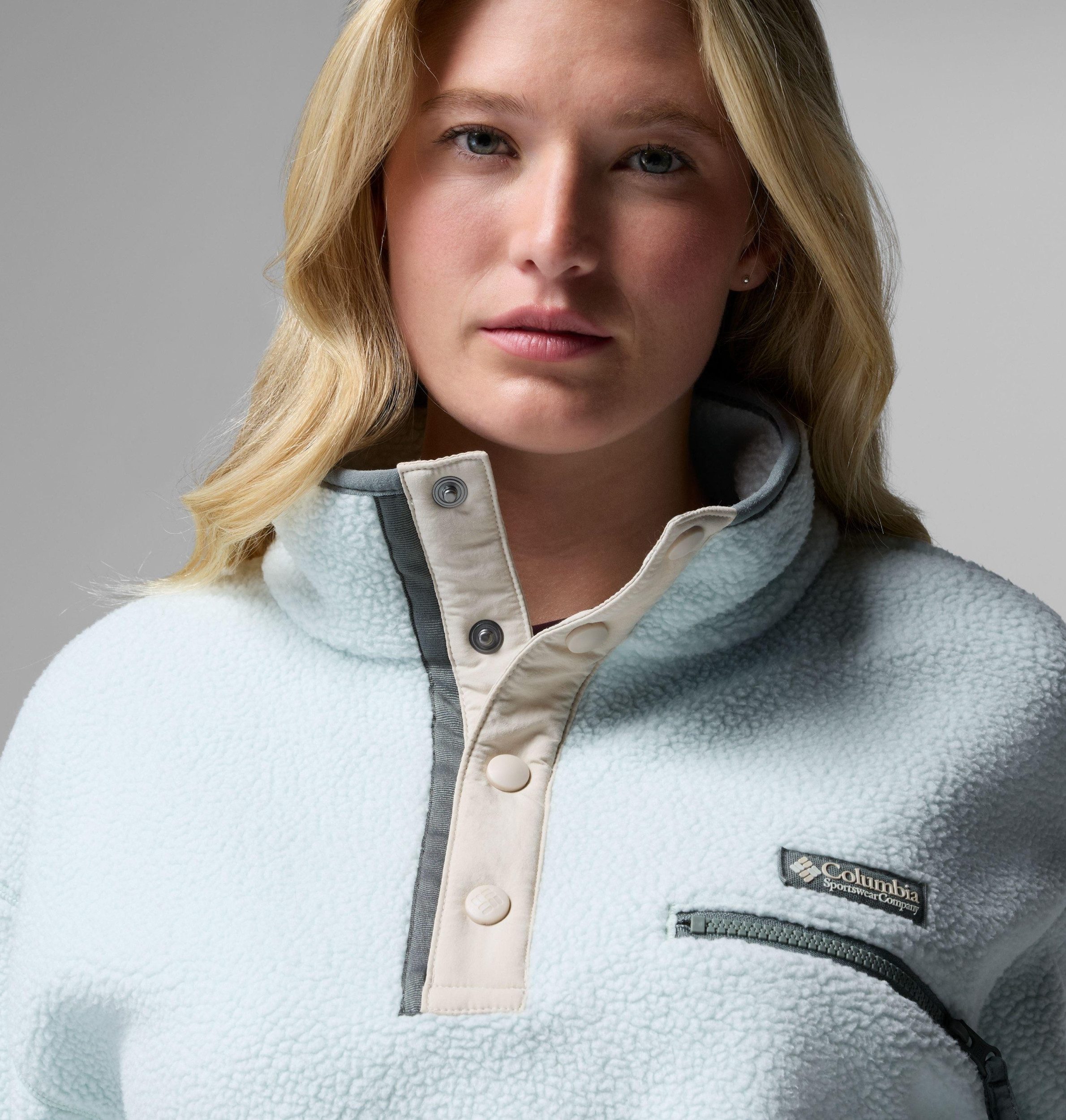 Columbia Fleecepullover Helvetia? II Cropped Half Snap Fleece TEA LIGHT, DARK STONE – Bild 4 von 5
